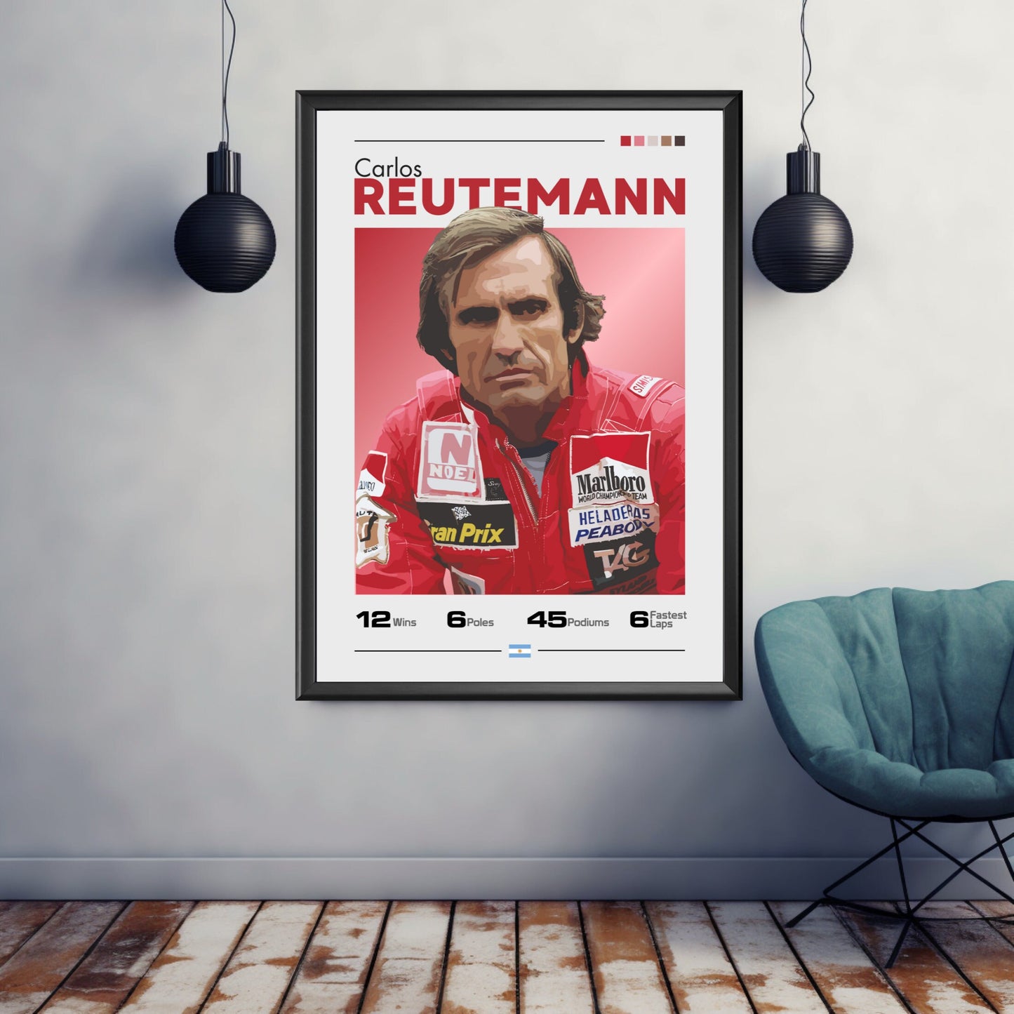 Carlos Reutemann Print, Scuderia Ferrari