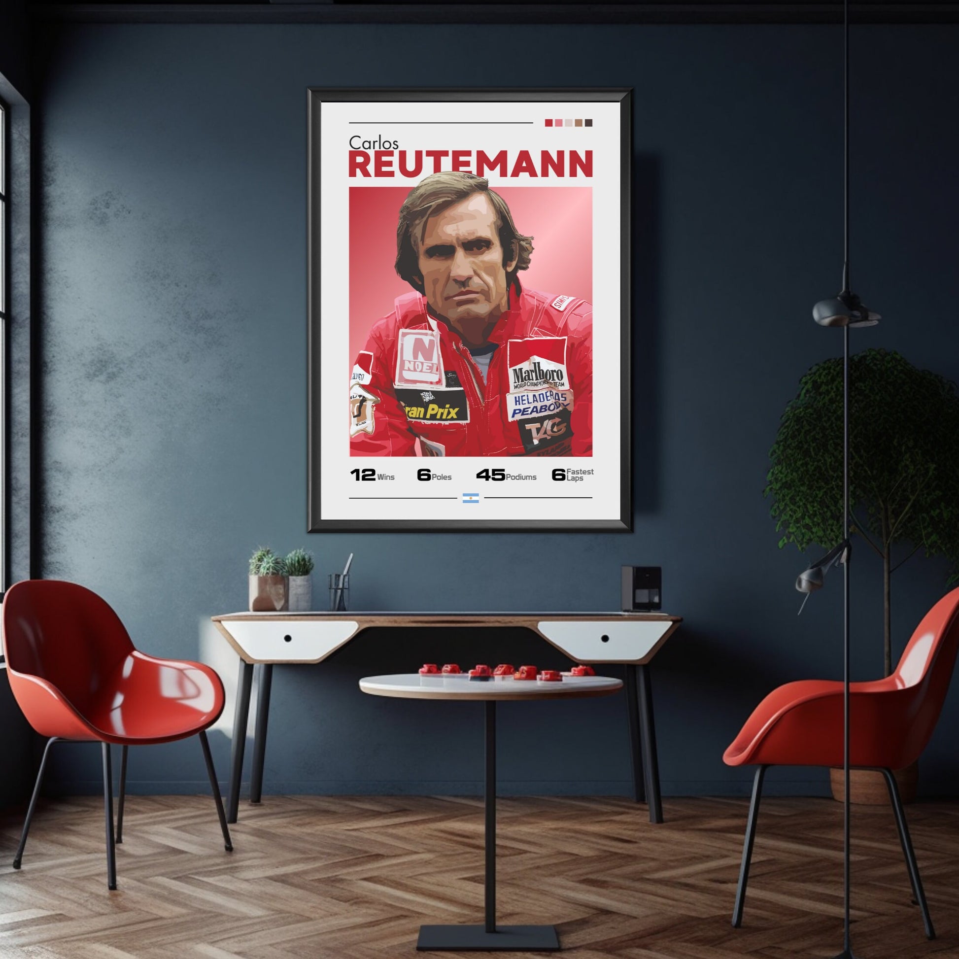 Carlos Reutemann Print, Scuderia Ferrari