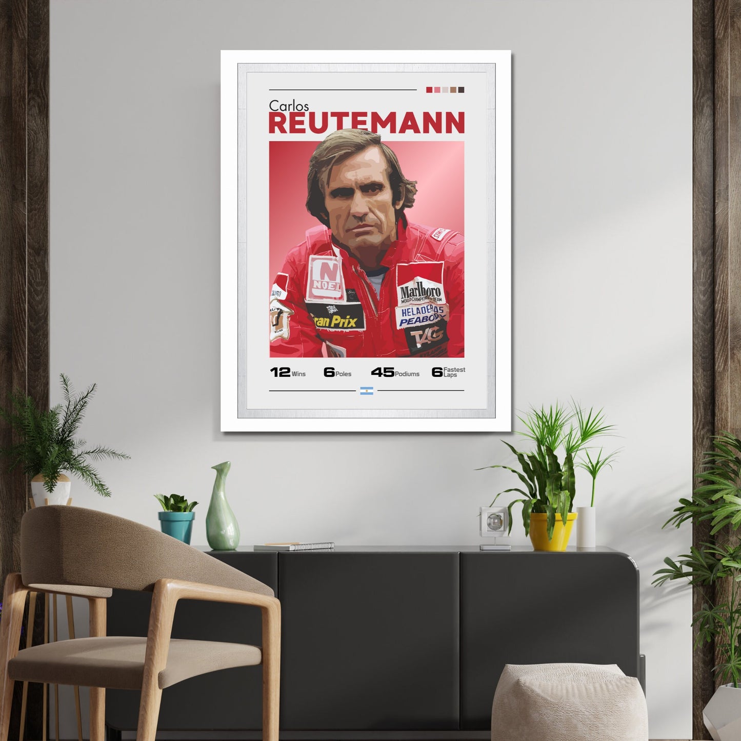 Carlos Reutemann Print, Scuderia Ferrari