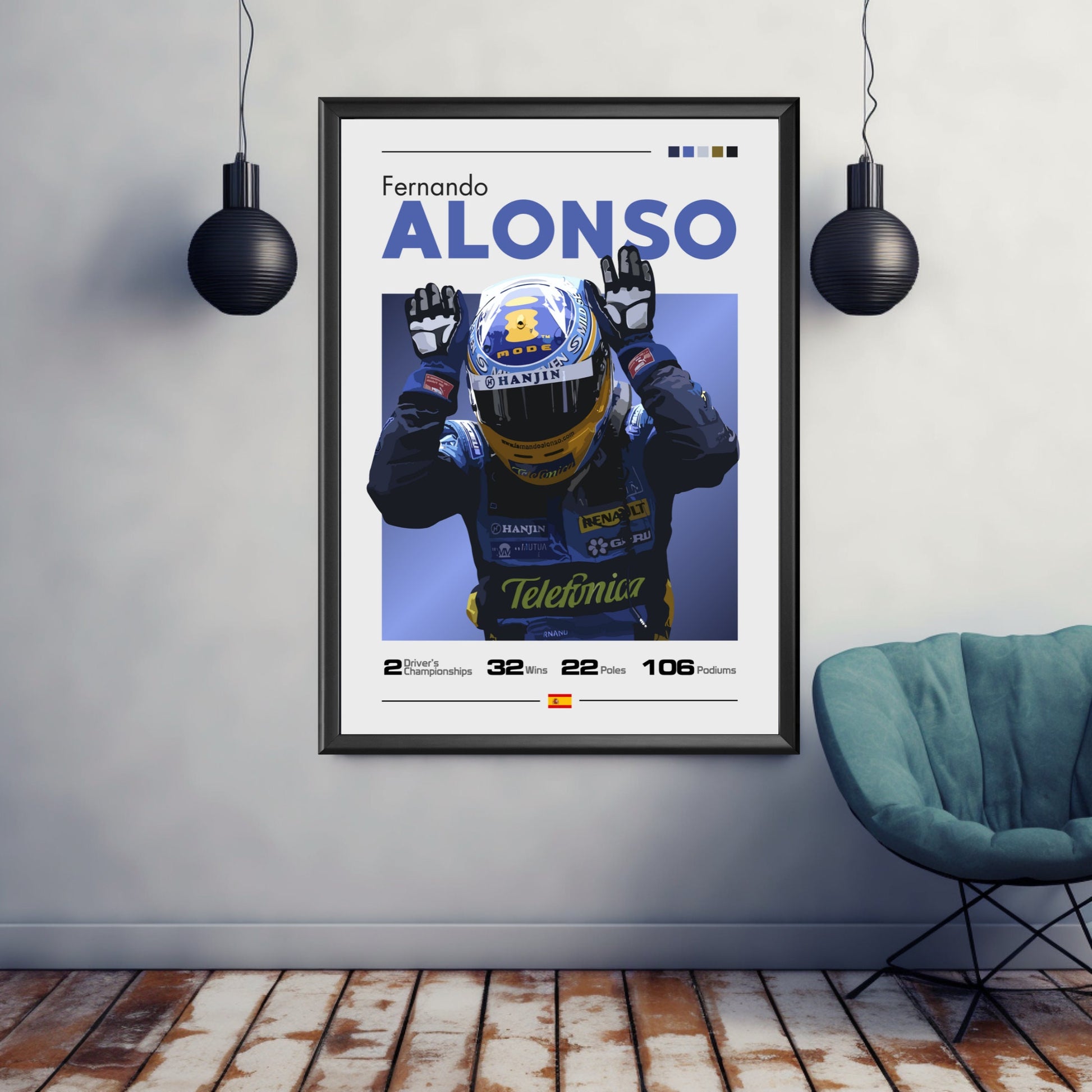 Fernando Alonso F1 Print