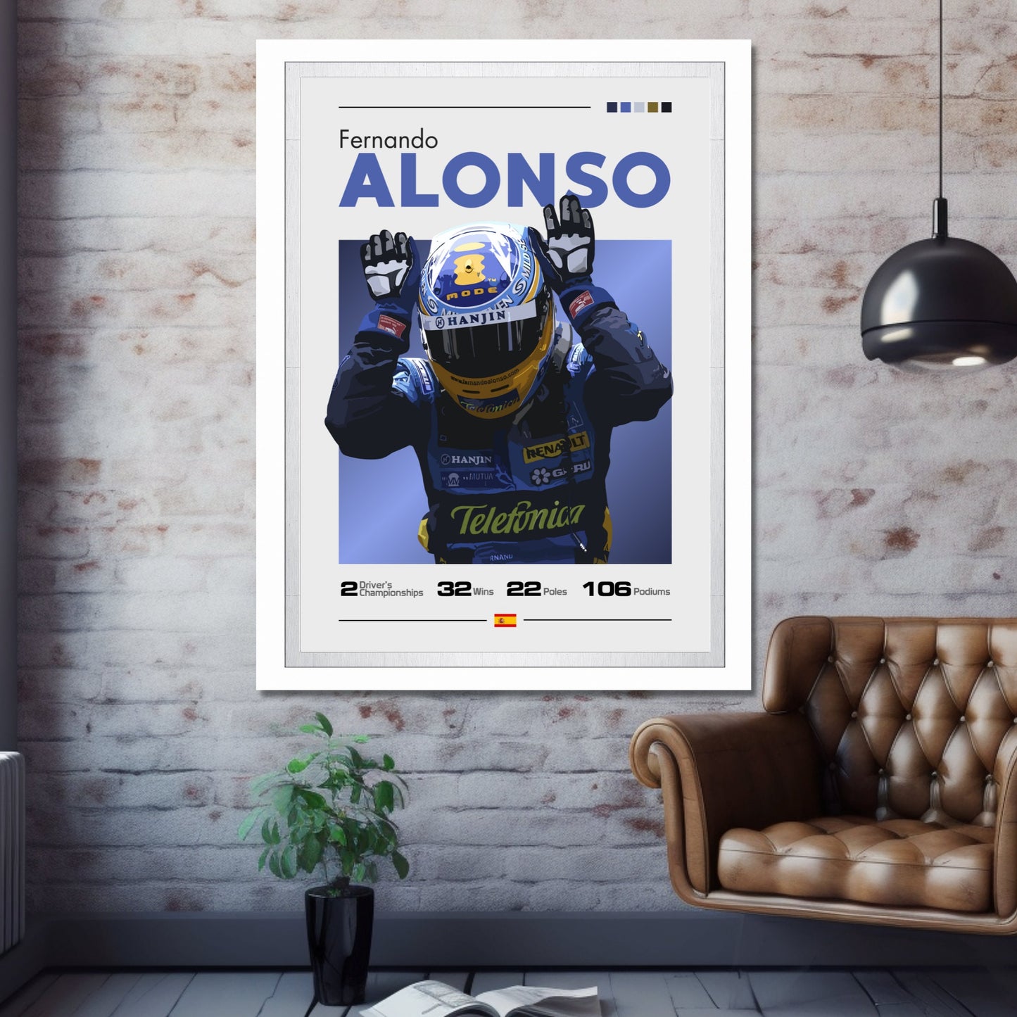 Fernando Alonso F1 Print