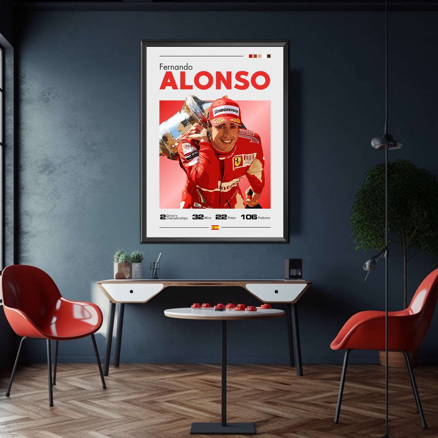 Fernando Alonso Poster - Ferrari F1