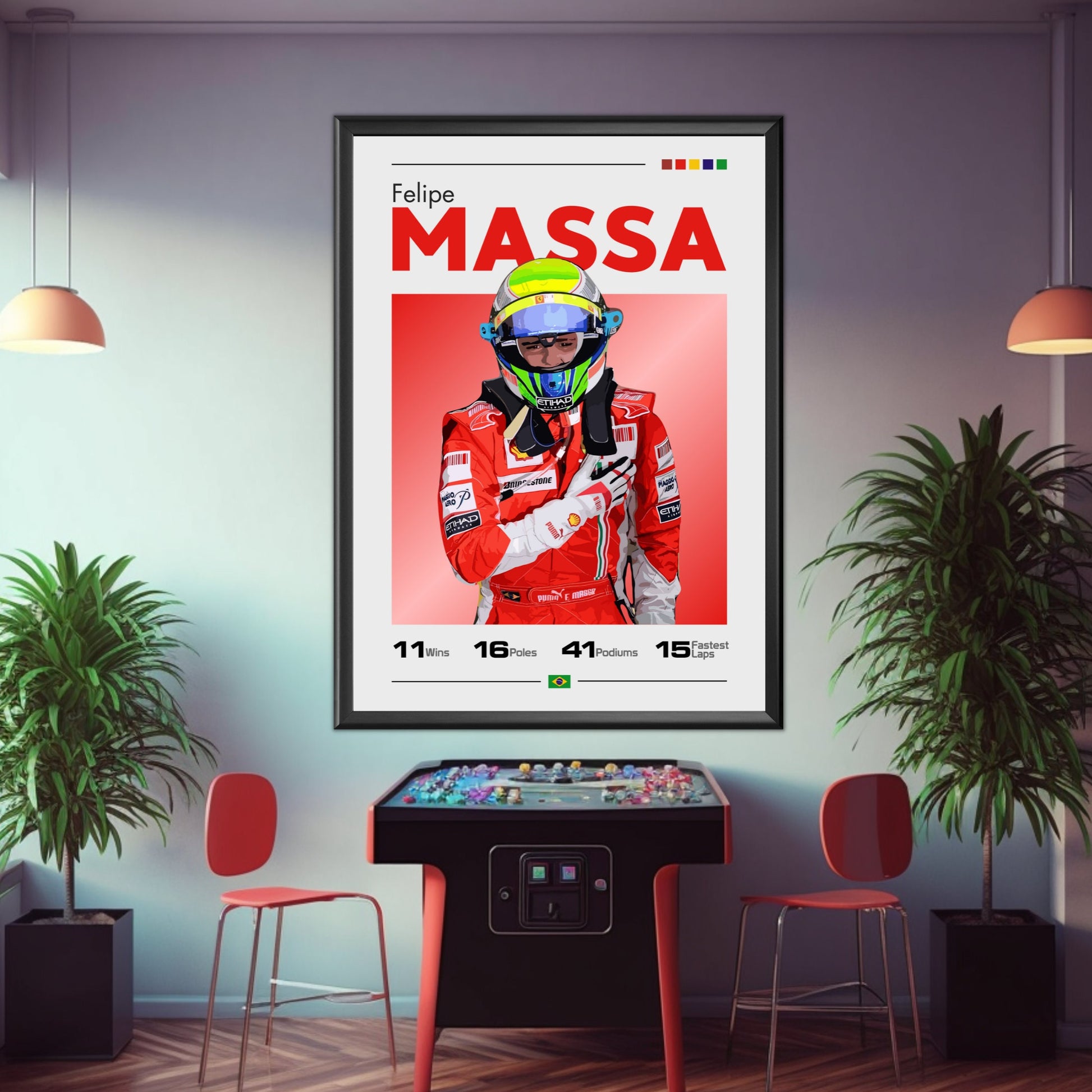 Felipe Massa Poster - Ferrari F1 Print