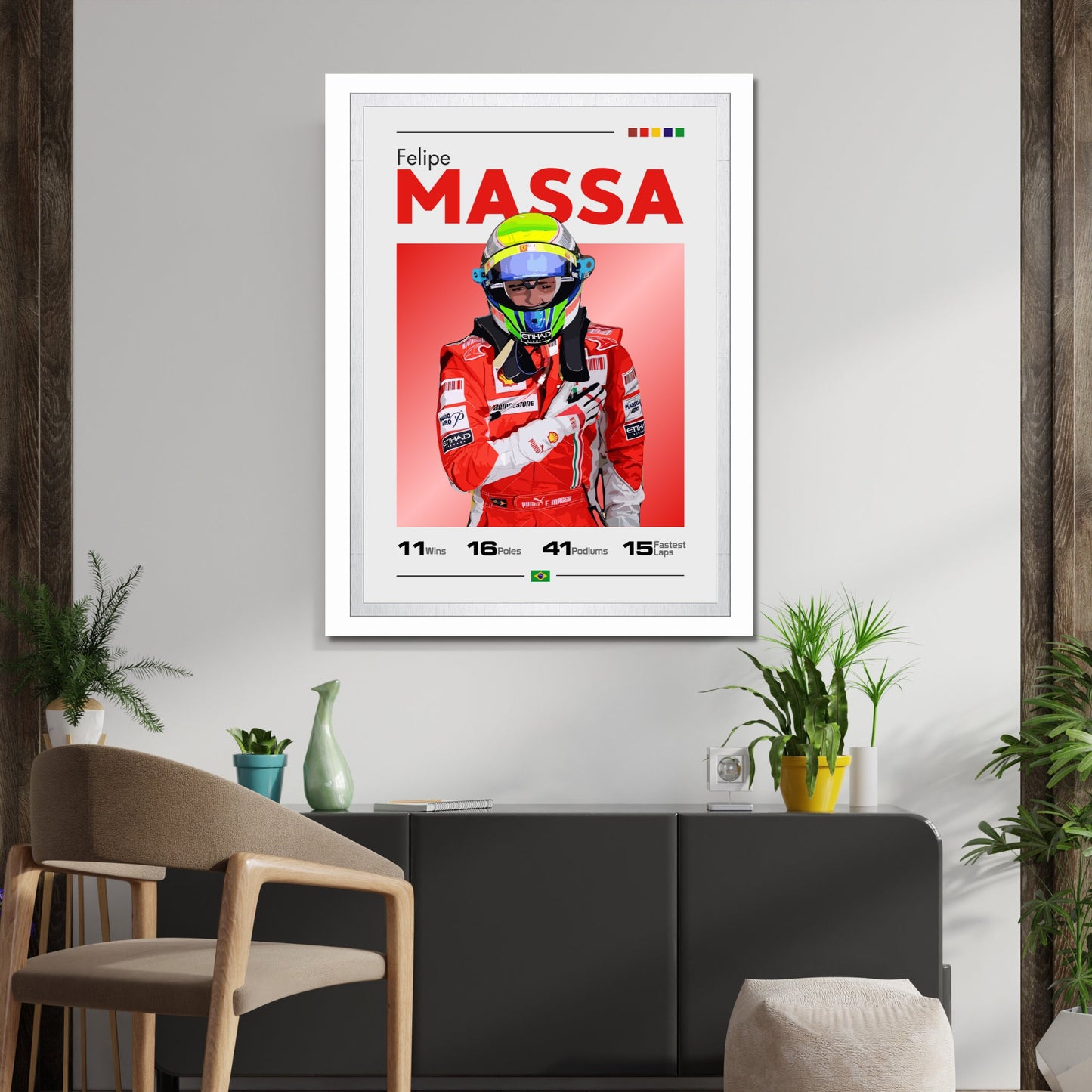 Felipe Massa Poster - Ferrari F1 Print