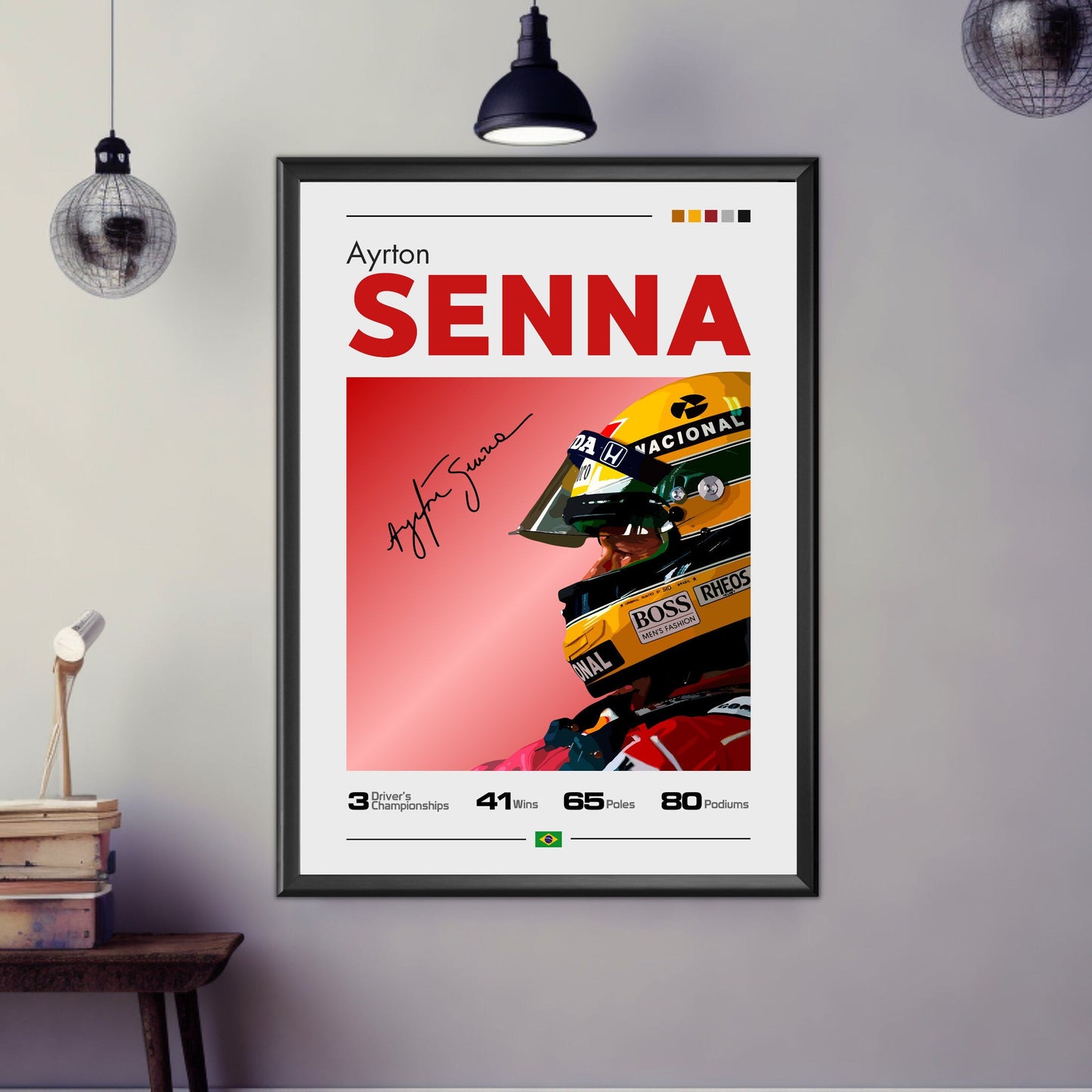 Ayrton Senna Print, F1 Print