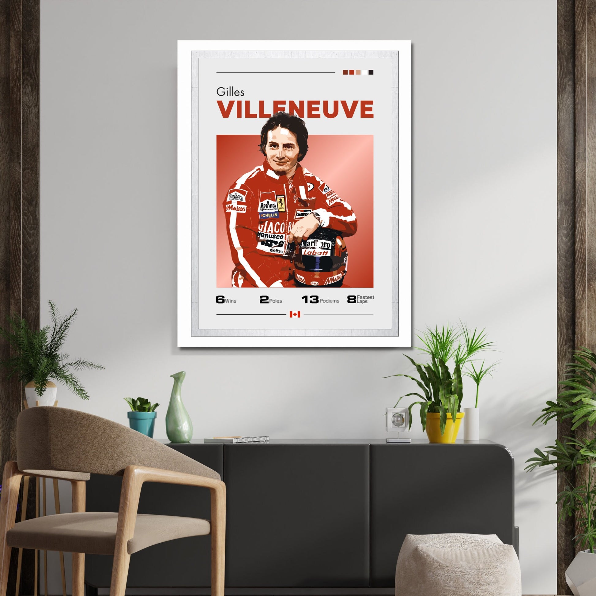 Giles Villeneuve Poster, F1