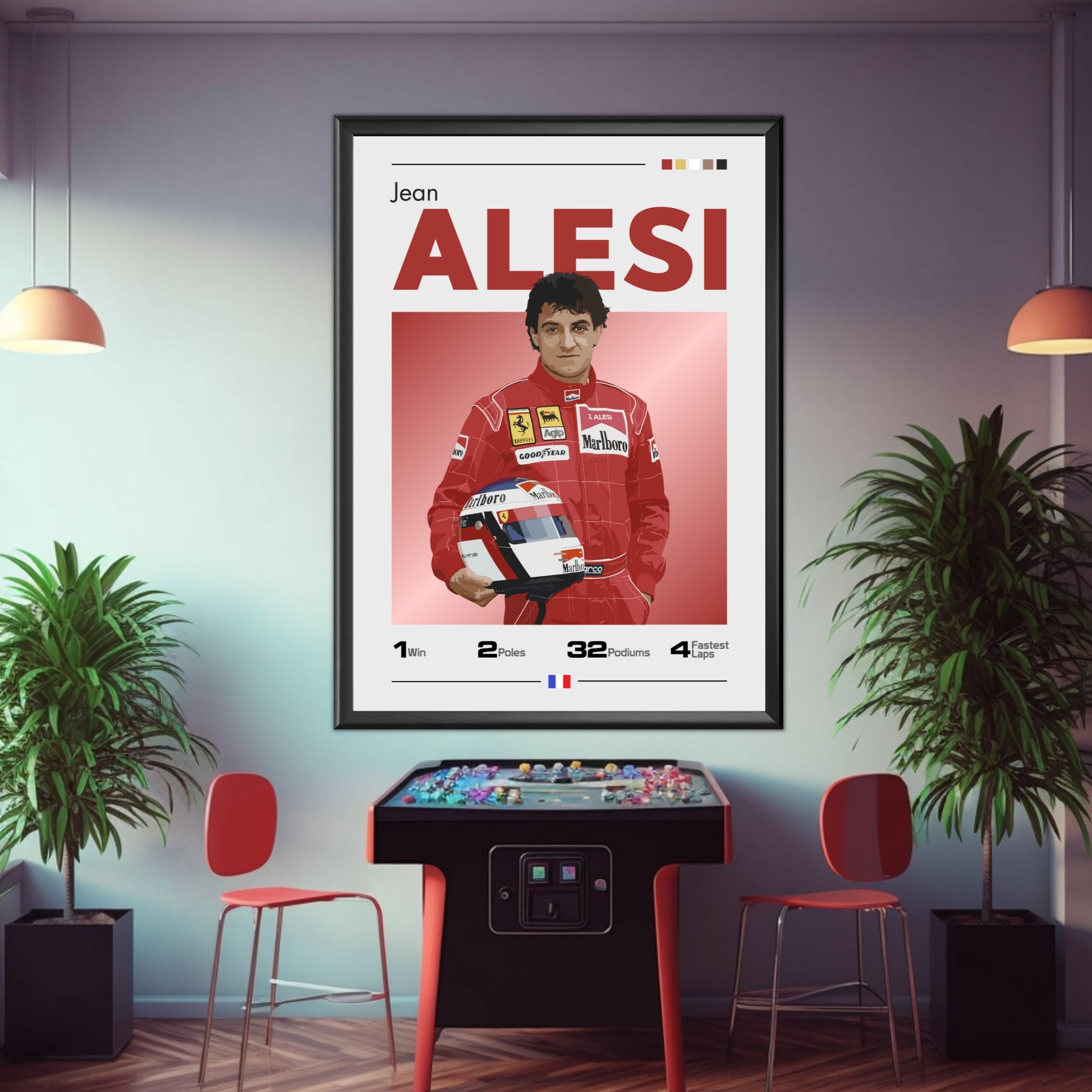 Jean Alesi Poster - F1 Print