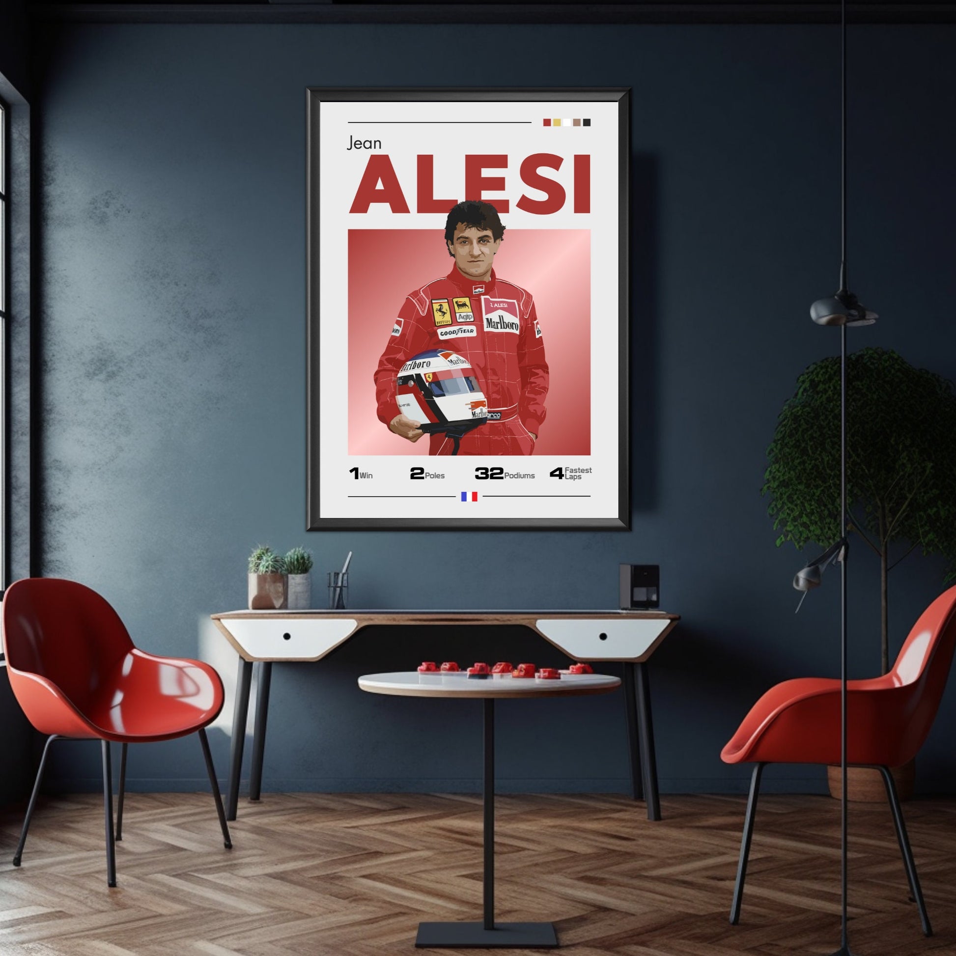 Jean Alesi Poster - F1 Print