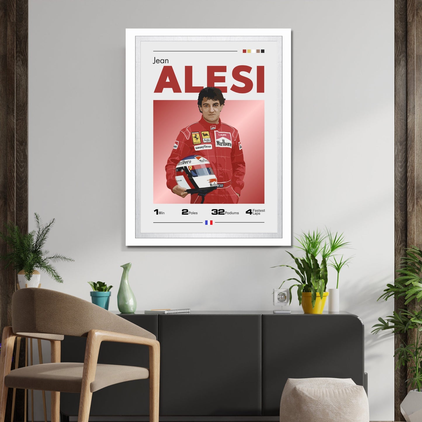 Jean Alesi Poster - F1 Print