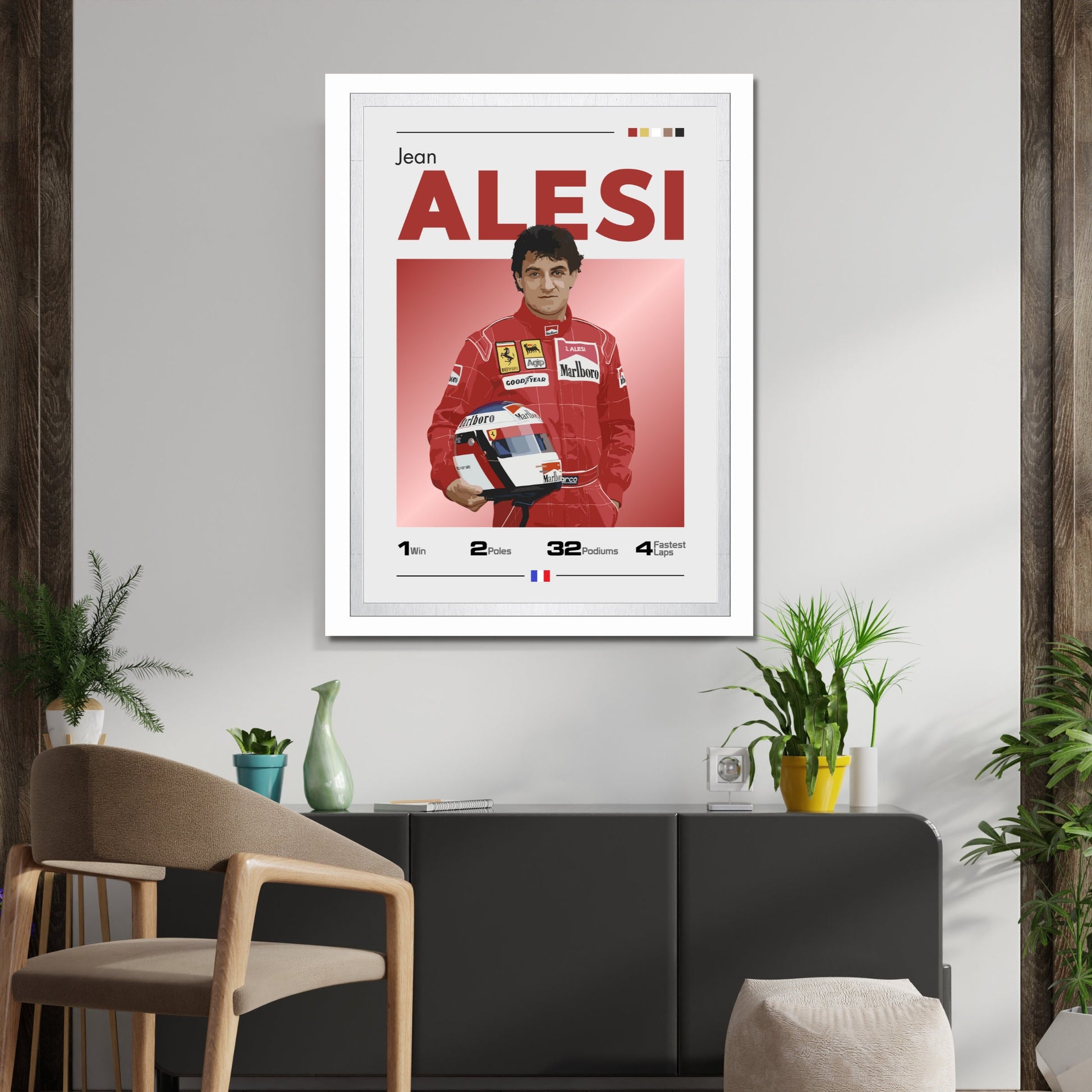 Jean Alesi Poster - F1 Print