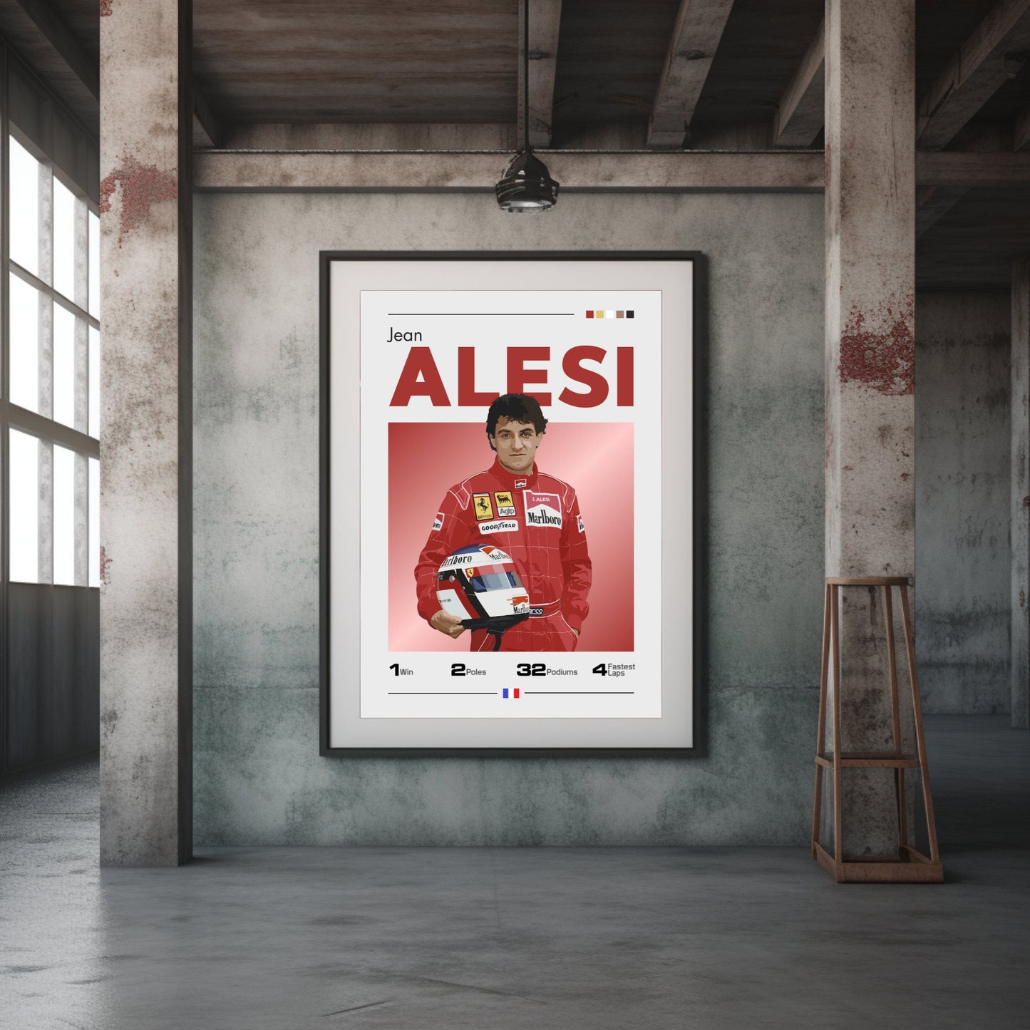 Jean Alesi Poster - F1 Print