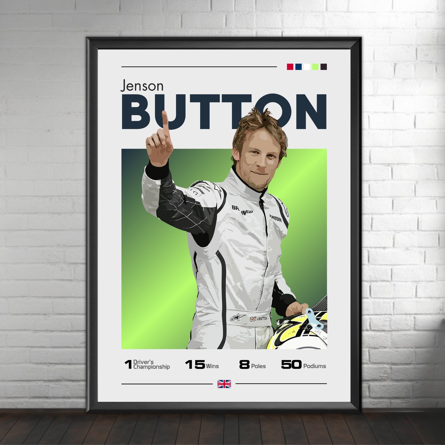 Jenson Button Poster - Brawn GP