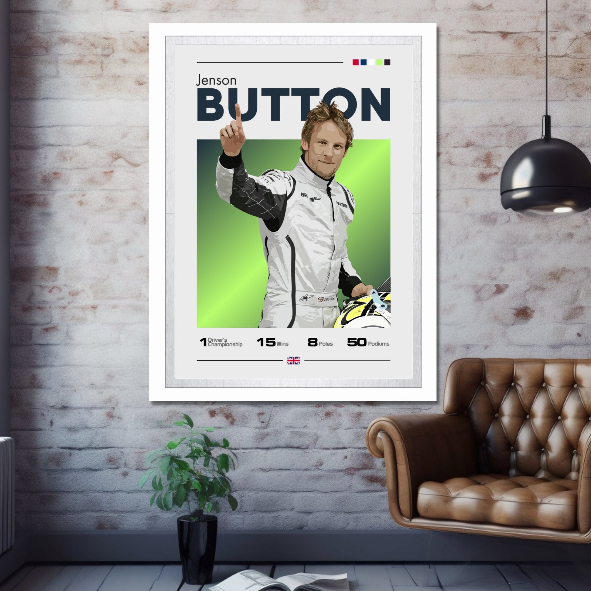 Jenson Button Poster - Brawn GP