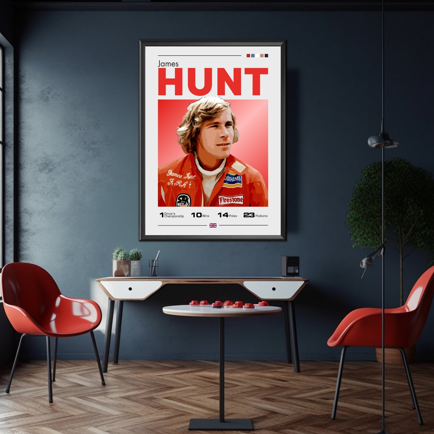 James Hunt Poster, F1 Print