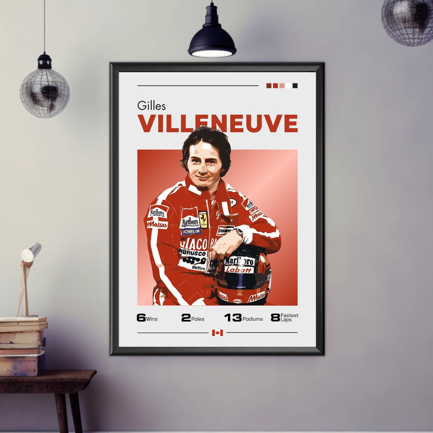 Giles Villeneuve Poster, F1