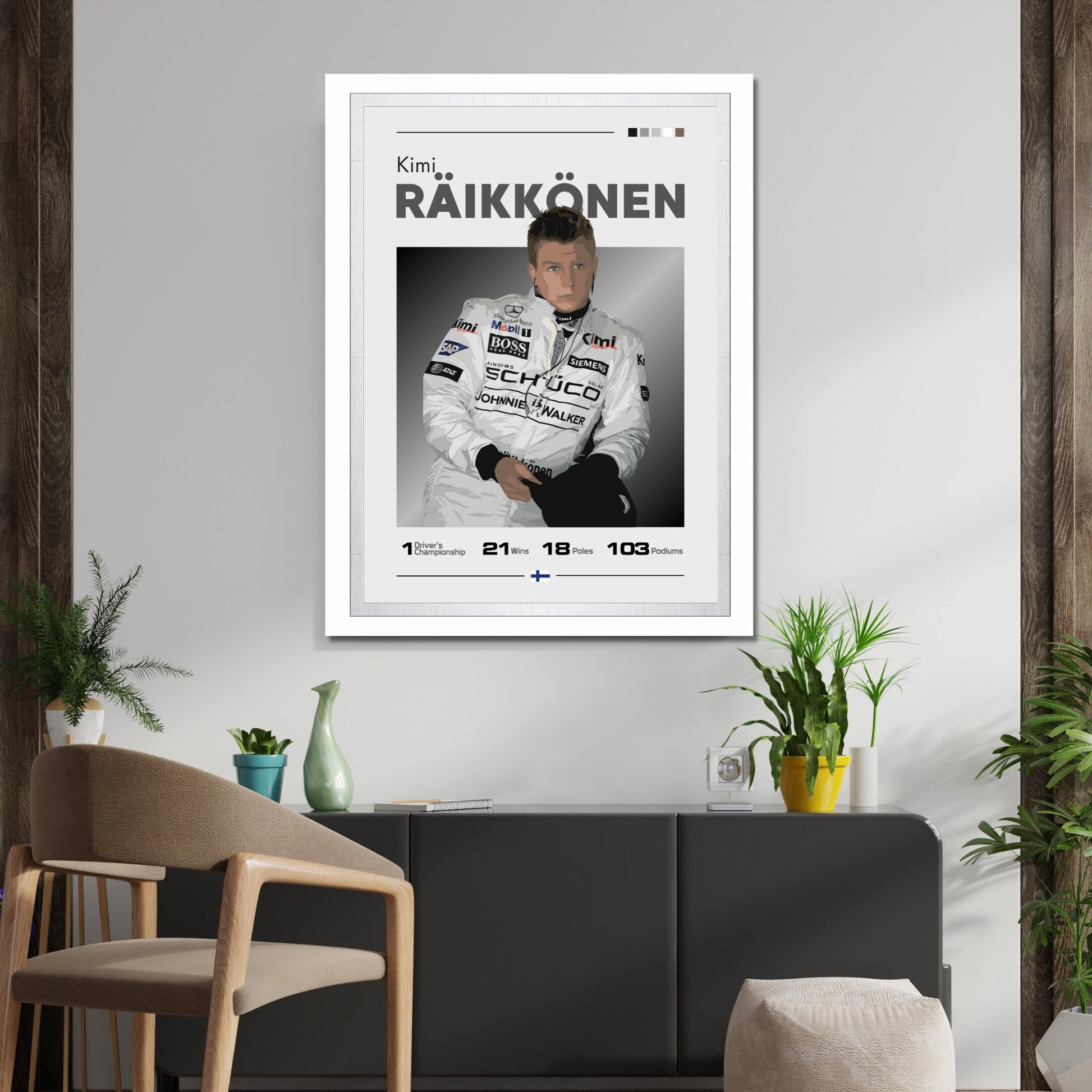 Kimi Raikkonen Poster, Kimi Raikkonen Print, F1 Print, F1 Poster, Formula 1 Print, Formula 1 Poster, McLaren Racing, Scuderia Ferrari