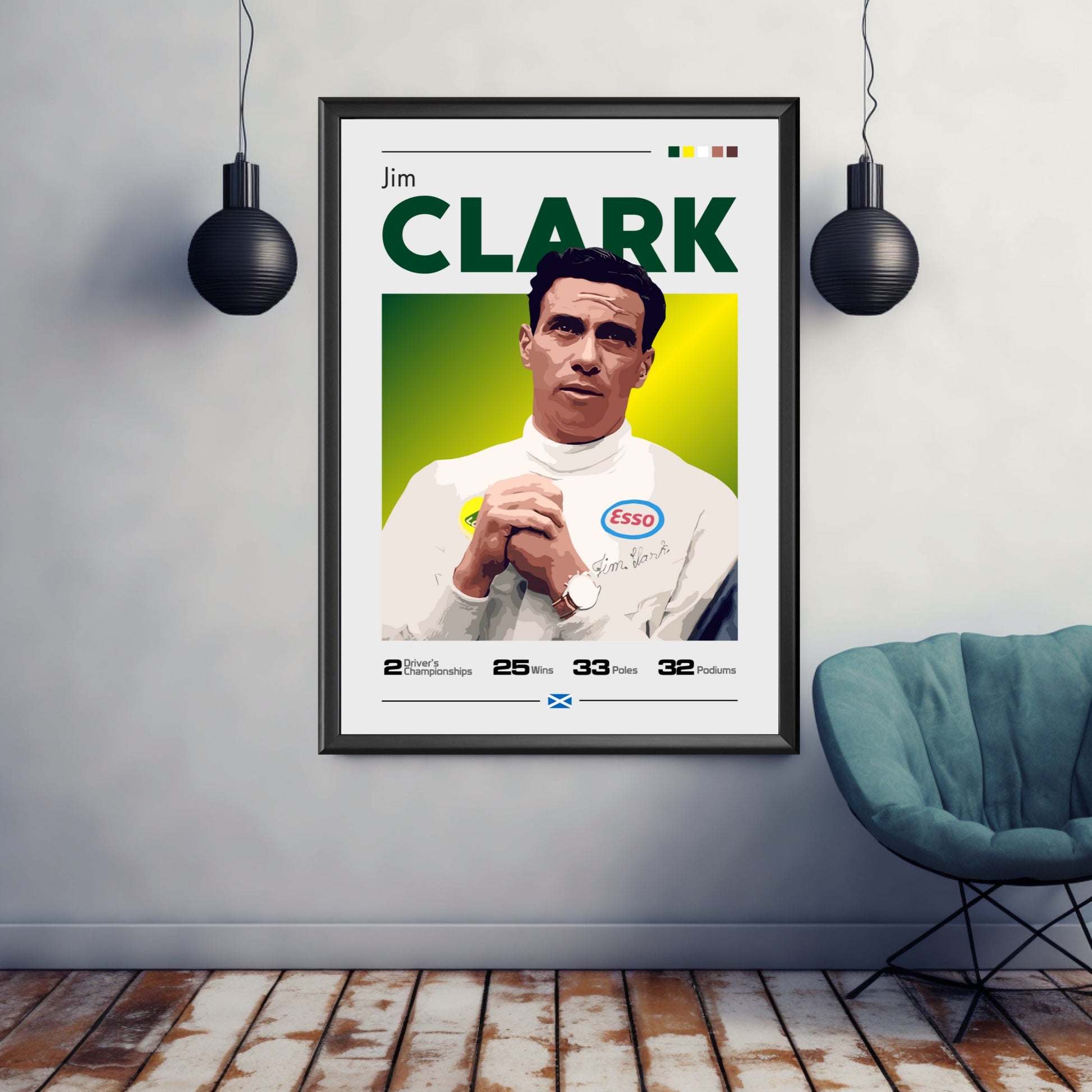 Jim Clark Poster, F1 Print