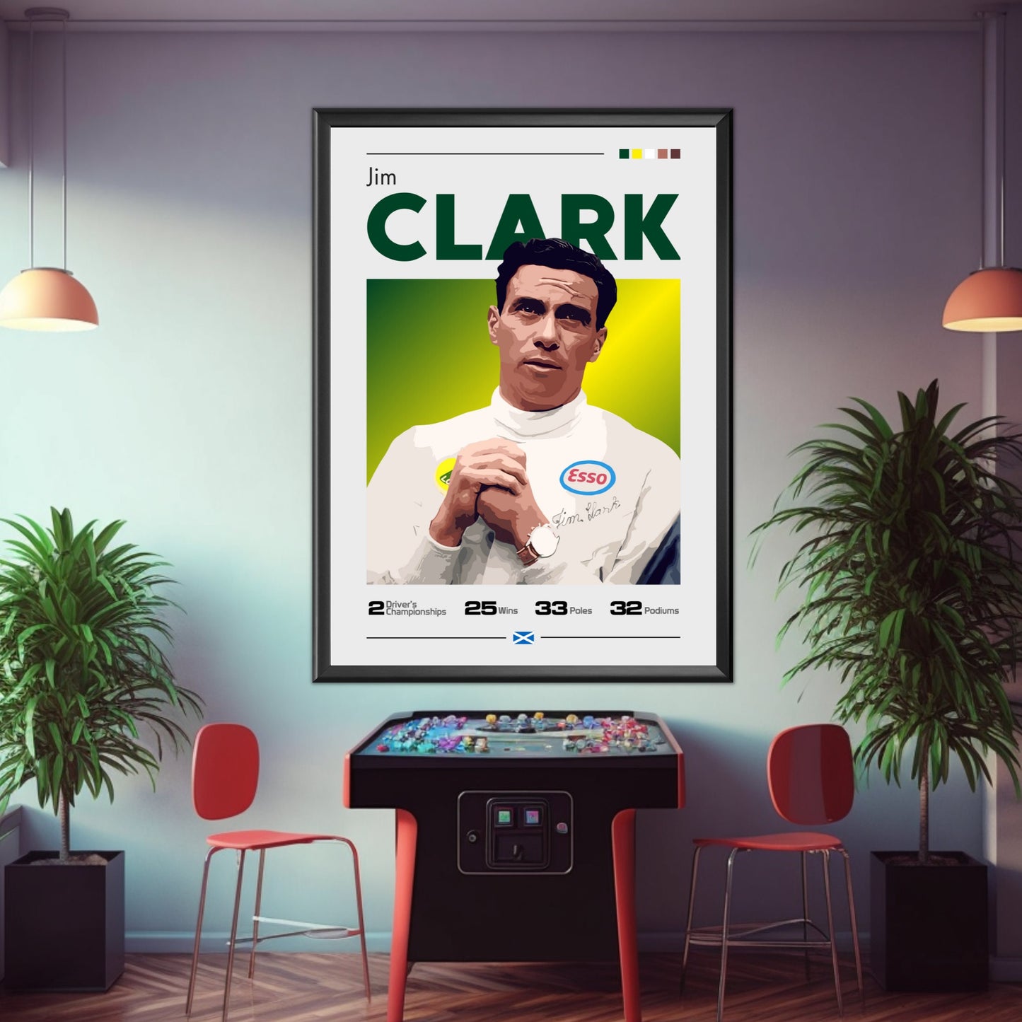 Jim Clark Poster, F1 Print