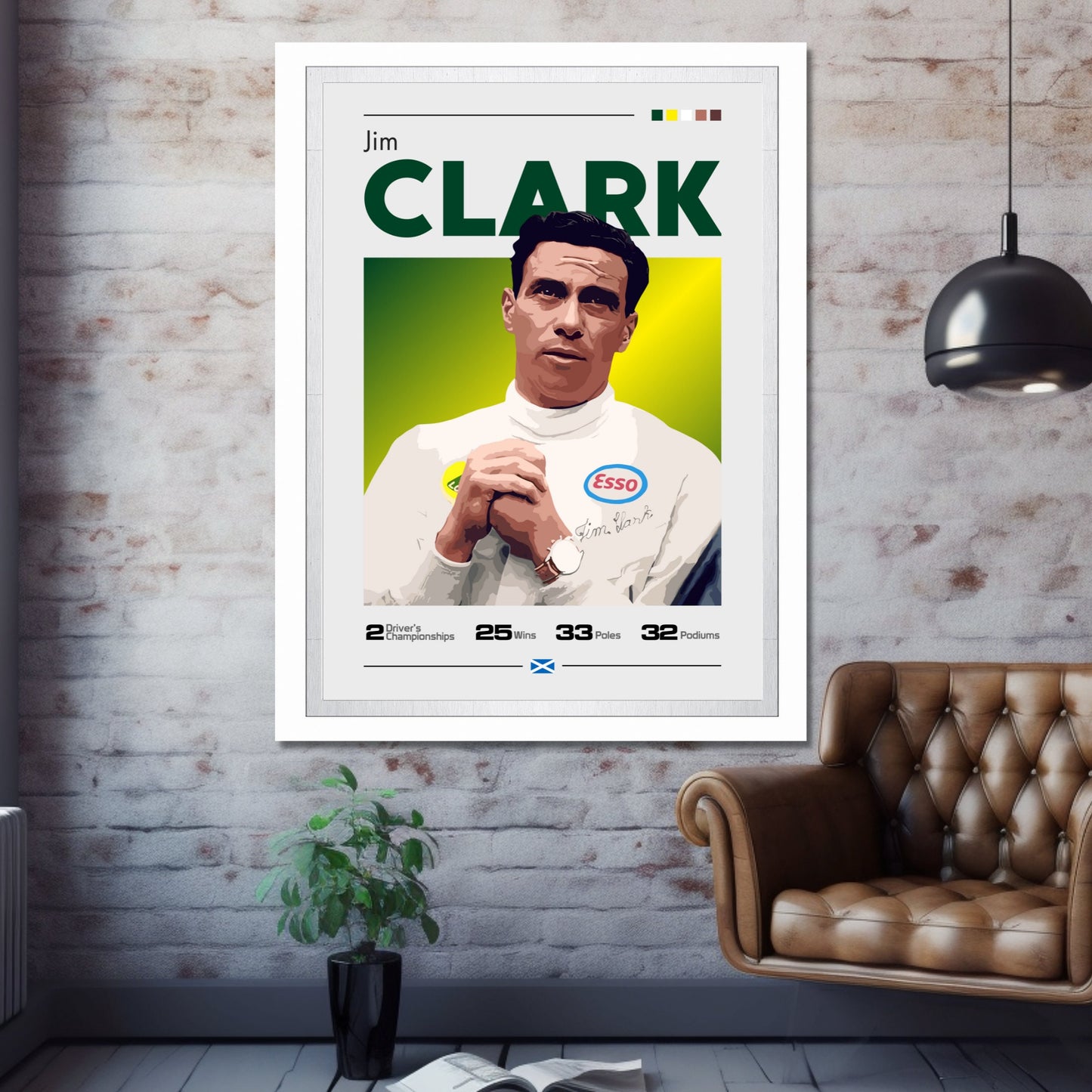 Jim Clark Poster, F1 Print