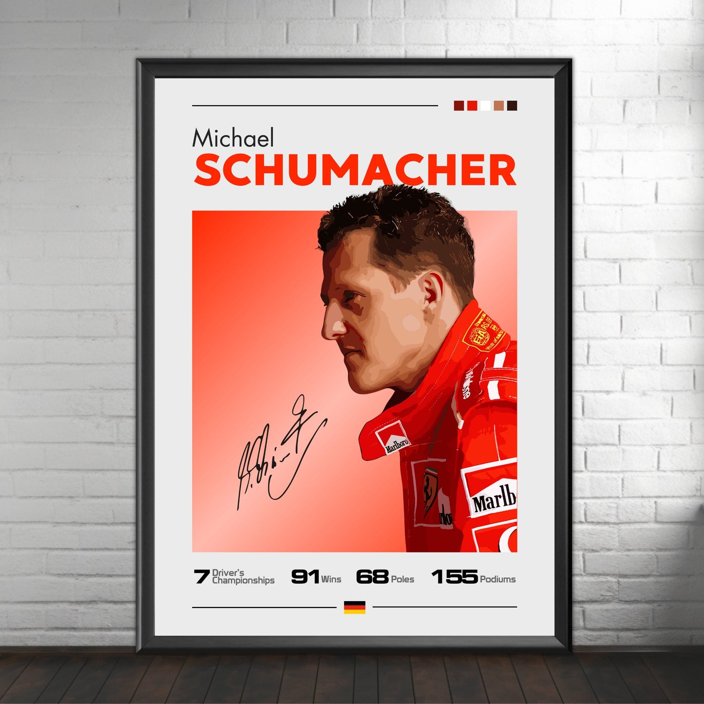 Michael Schumacher Print, Ferrari F1