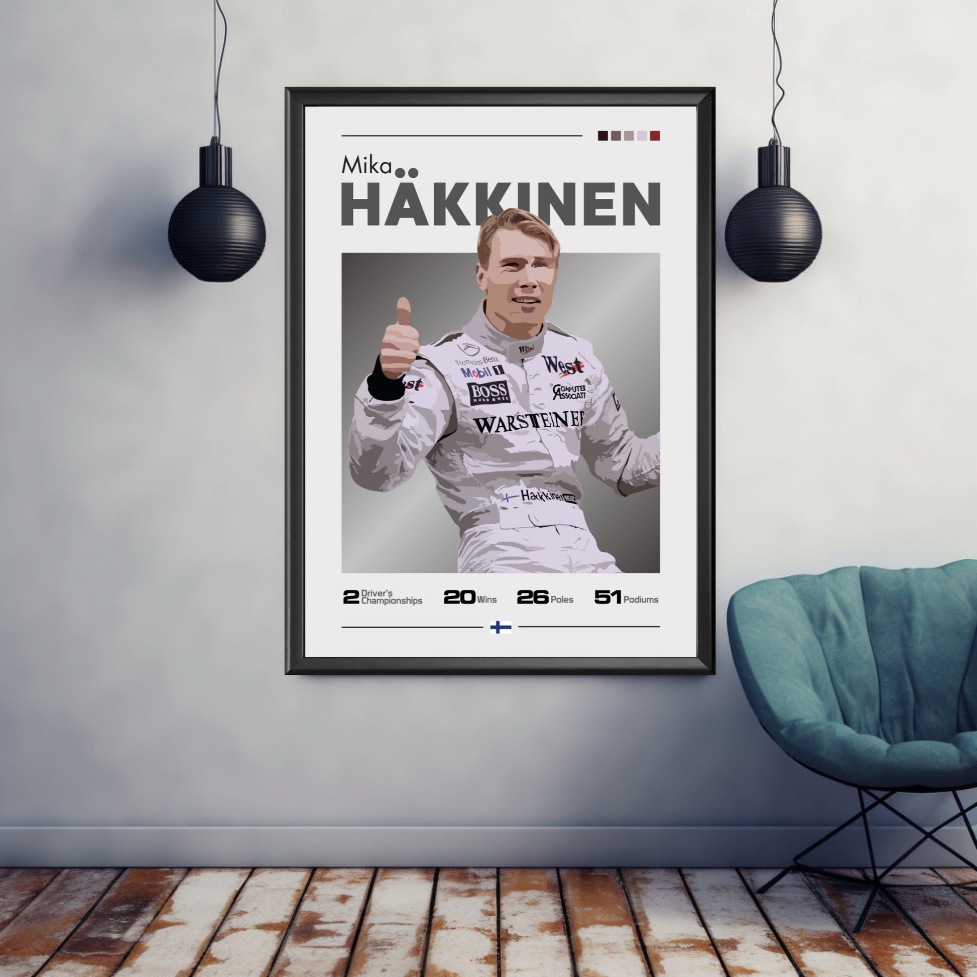 Mika Hakkinen Poster, F1