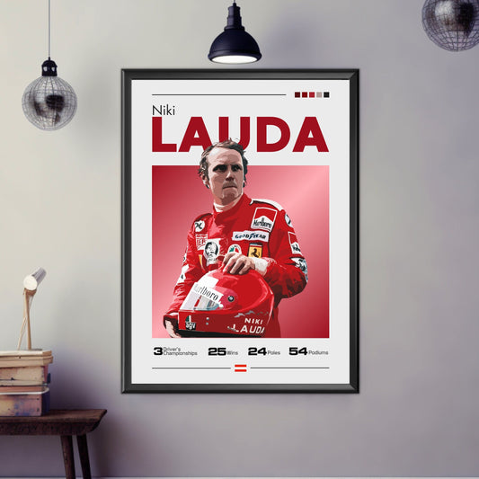 Niki Lauda Poster, Niki Lauda Print, F1 Print, F1 Poster, Formula 1 Print, Formula 1 Poster, McLaren Racing, Scuderia Ferrari