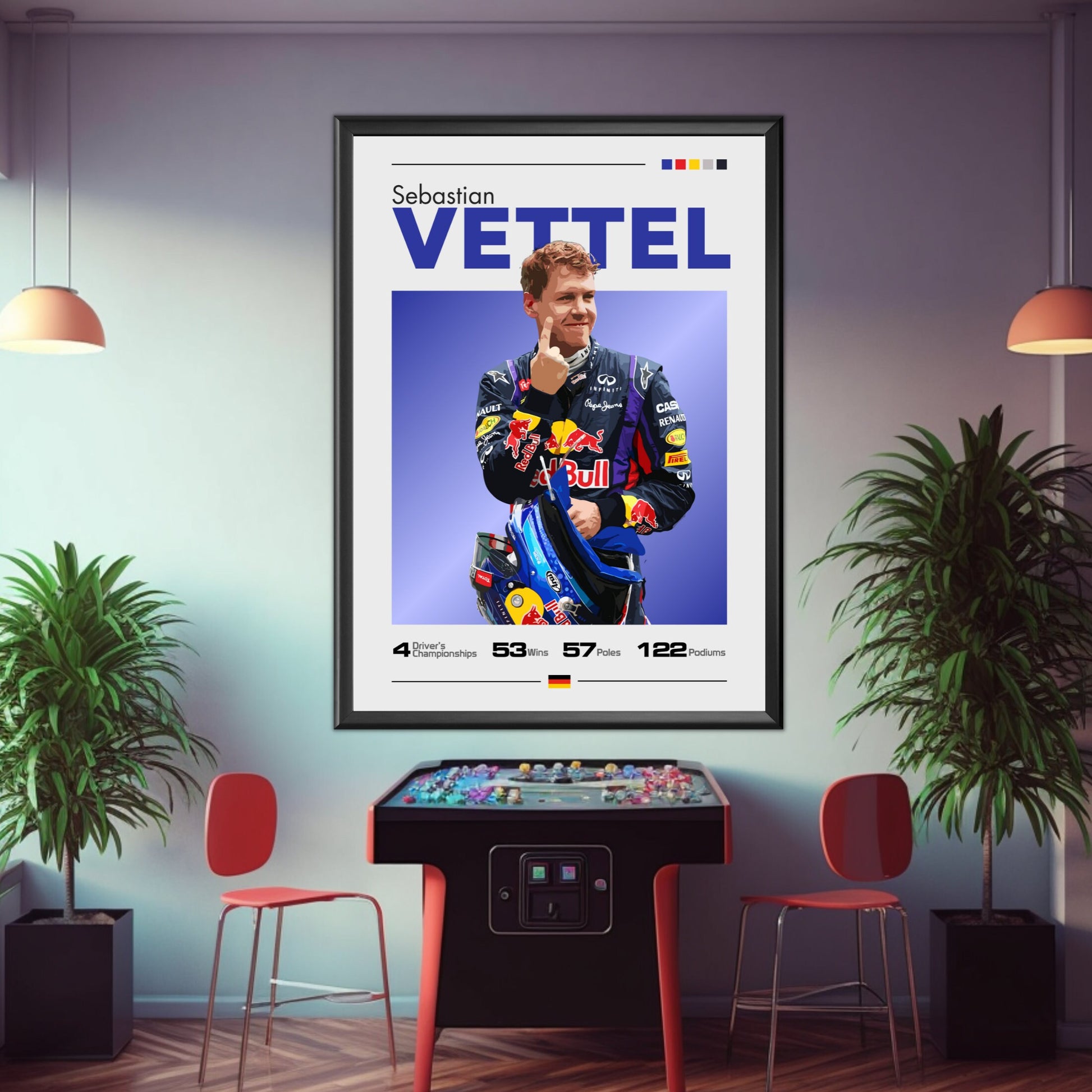 Sebastian Vettel Red Bull Poster, F1