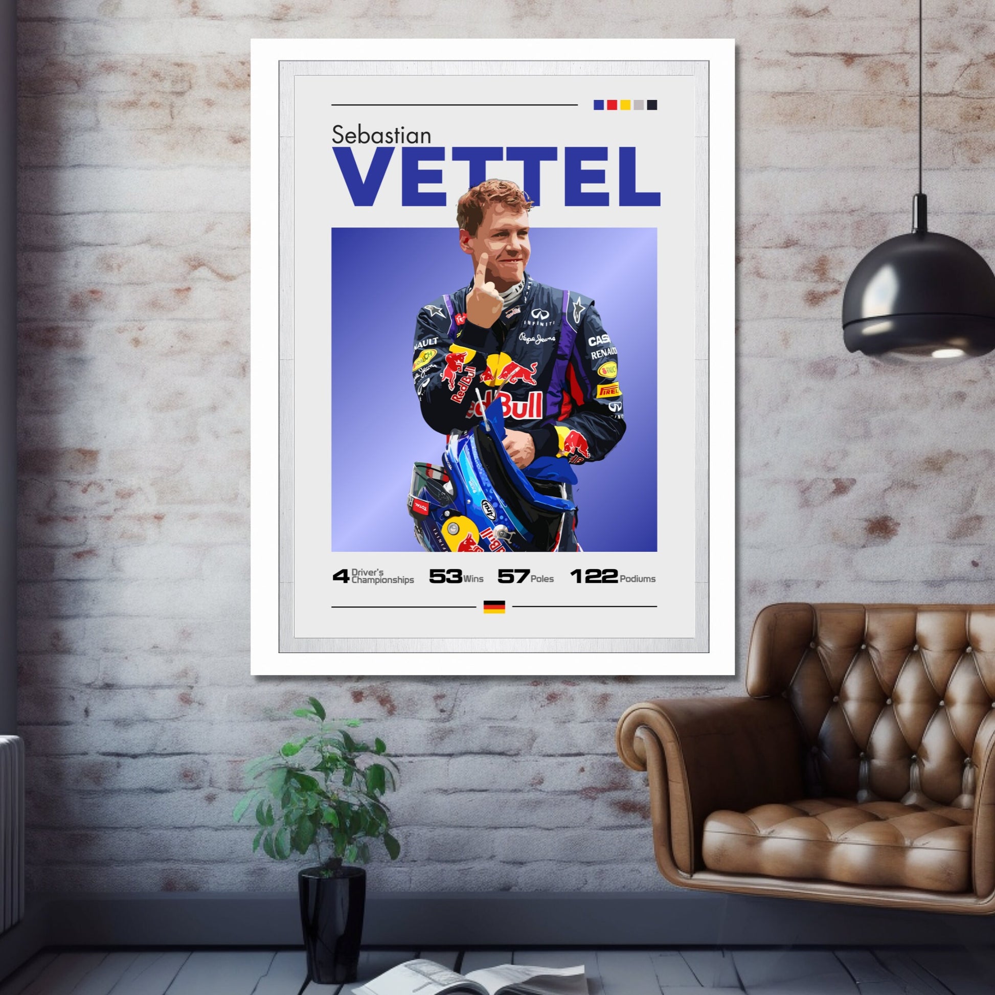 Sebastian Vettel Red Bull Poster, F1