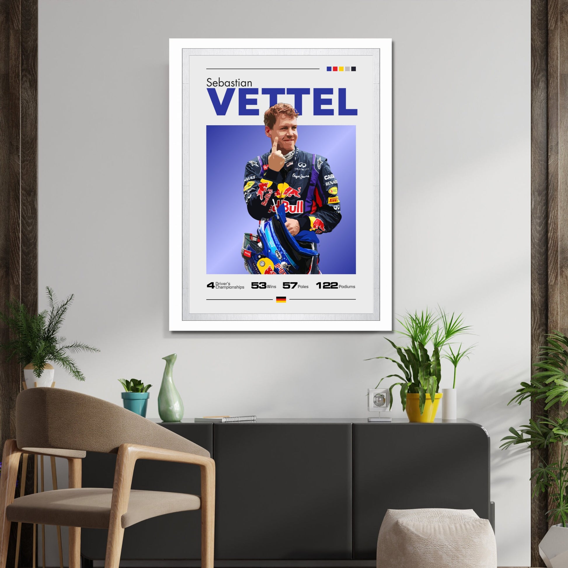 Sebastian Vettel Red Bull Poster, F1