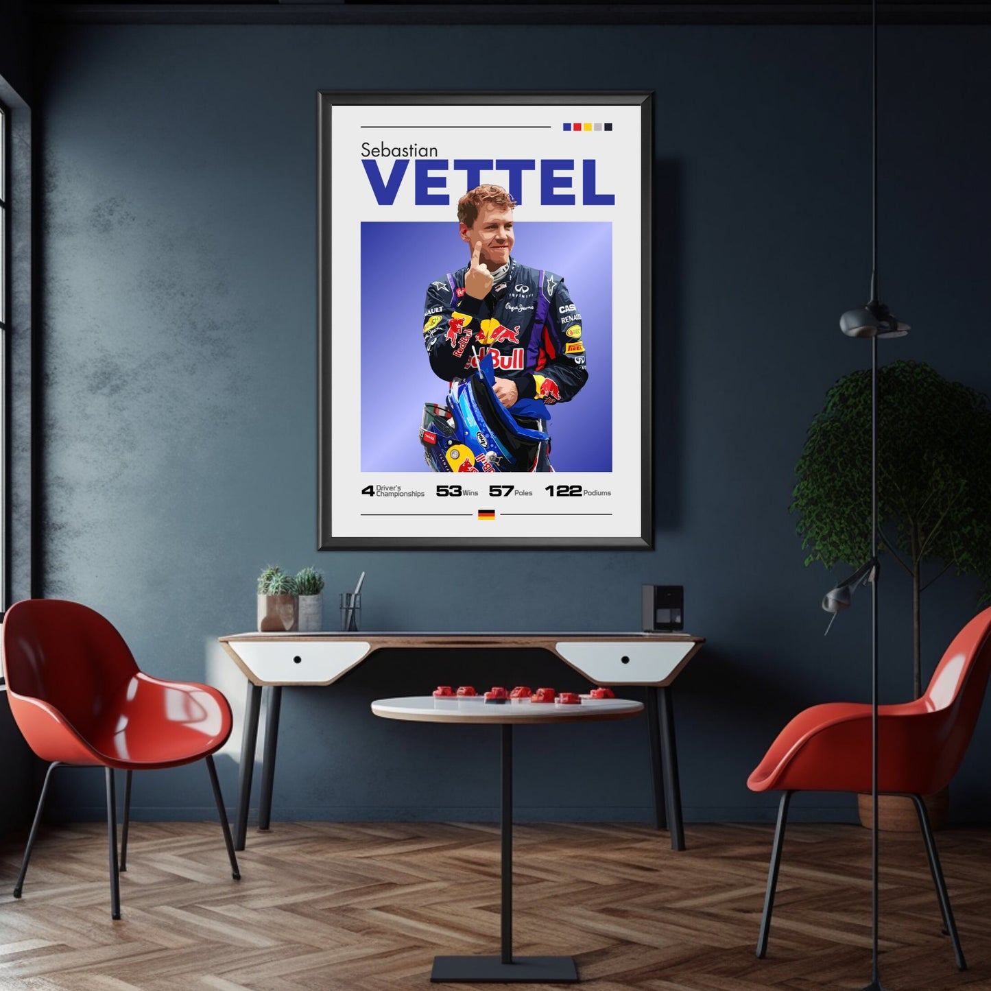 Sebastian Vettel Red Bull Poster, F1