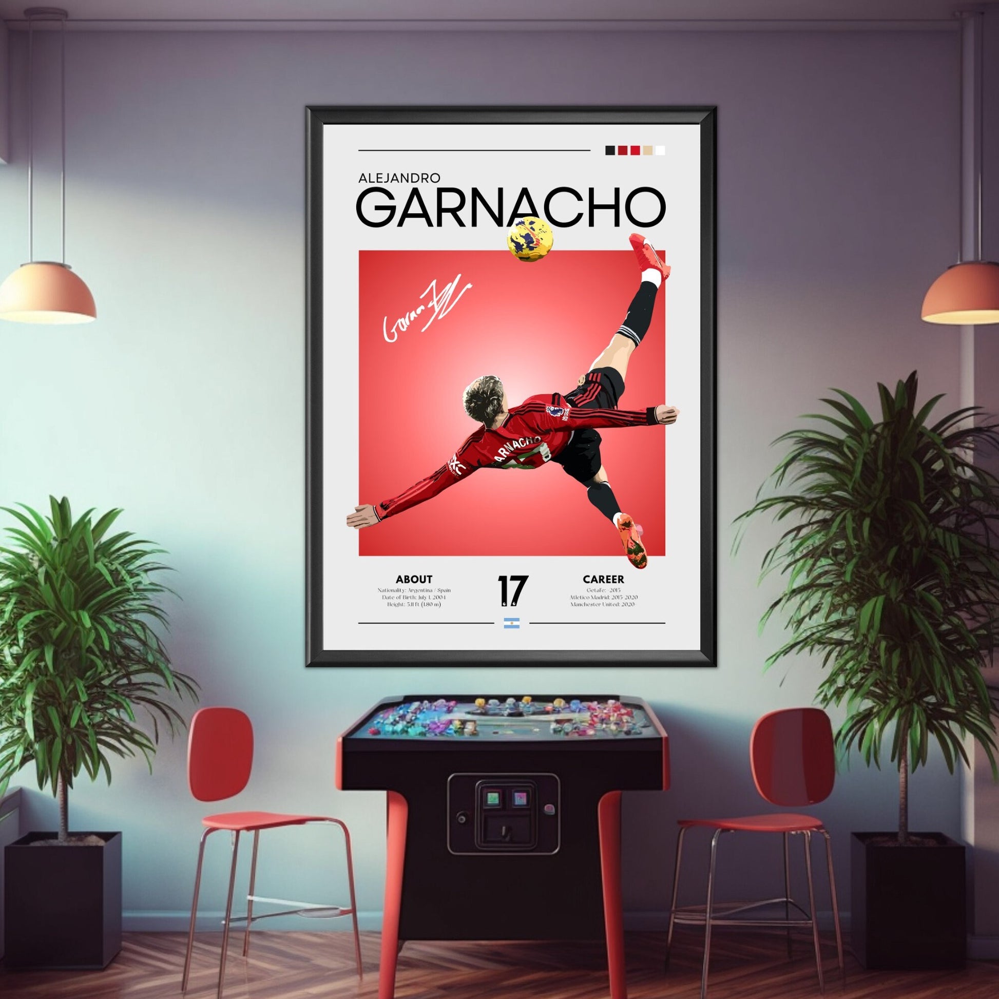 Alejandro Garnacho bycicle kick poster