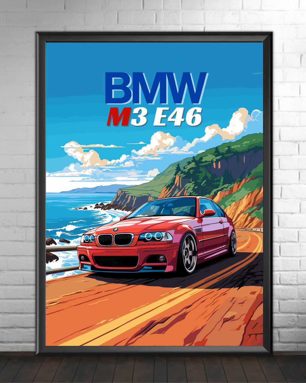 Bmw M3 E46 Print 2000s Car Brighton Posters 4964