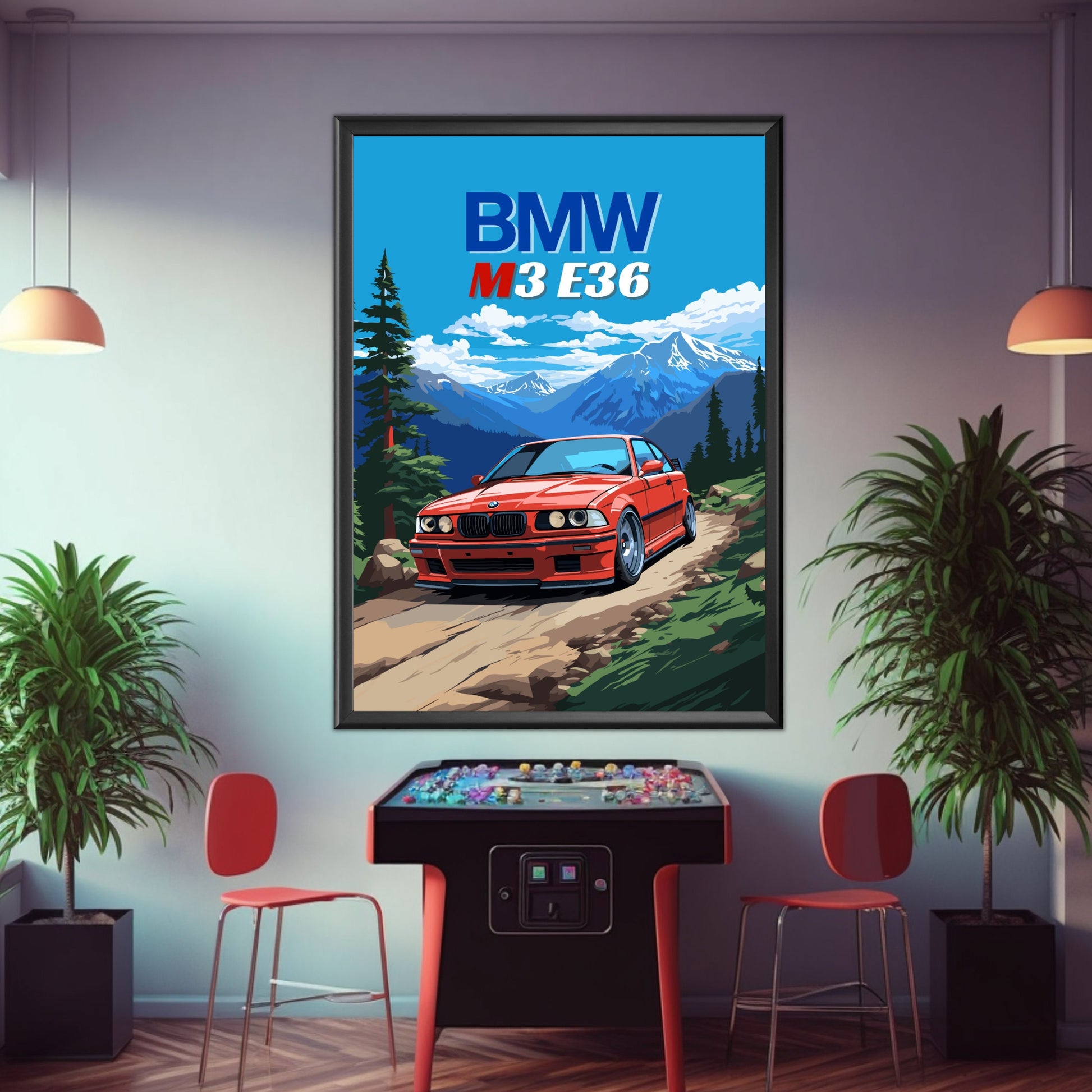 BMW M3 E36 Print, 1990s Car