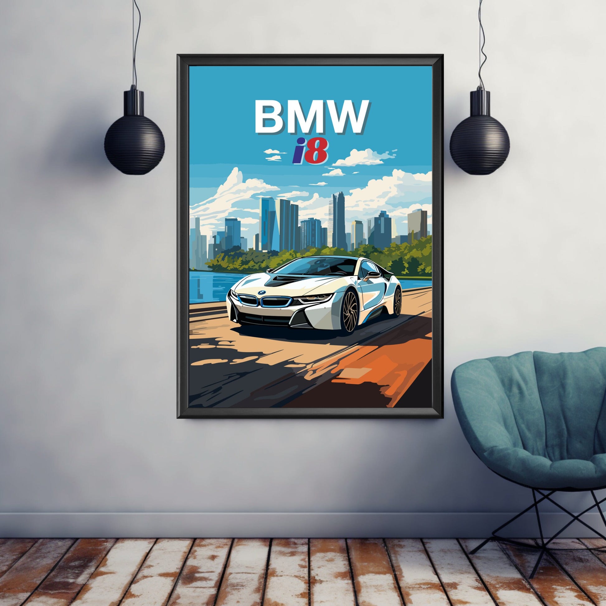 BMW i8 Poster