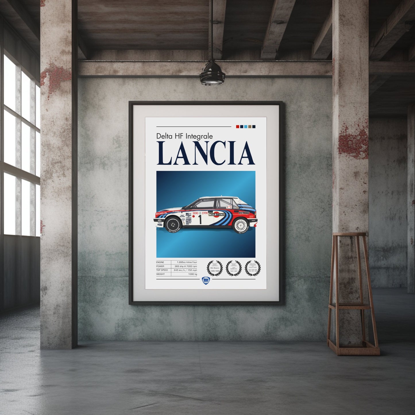 Lancia Delta Integrale Print, 1990s Car Print, Lancia Delta Integrale Poster, Car Art, Rally Car Print, Classic Car, Car Print, Car Poster