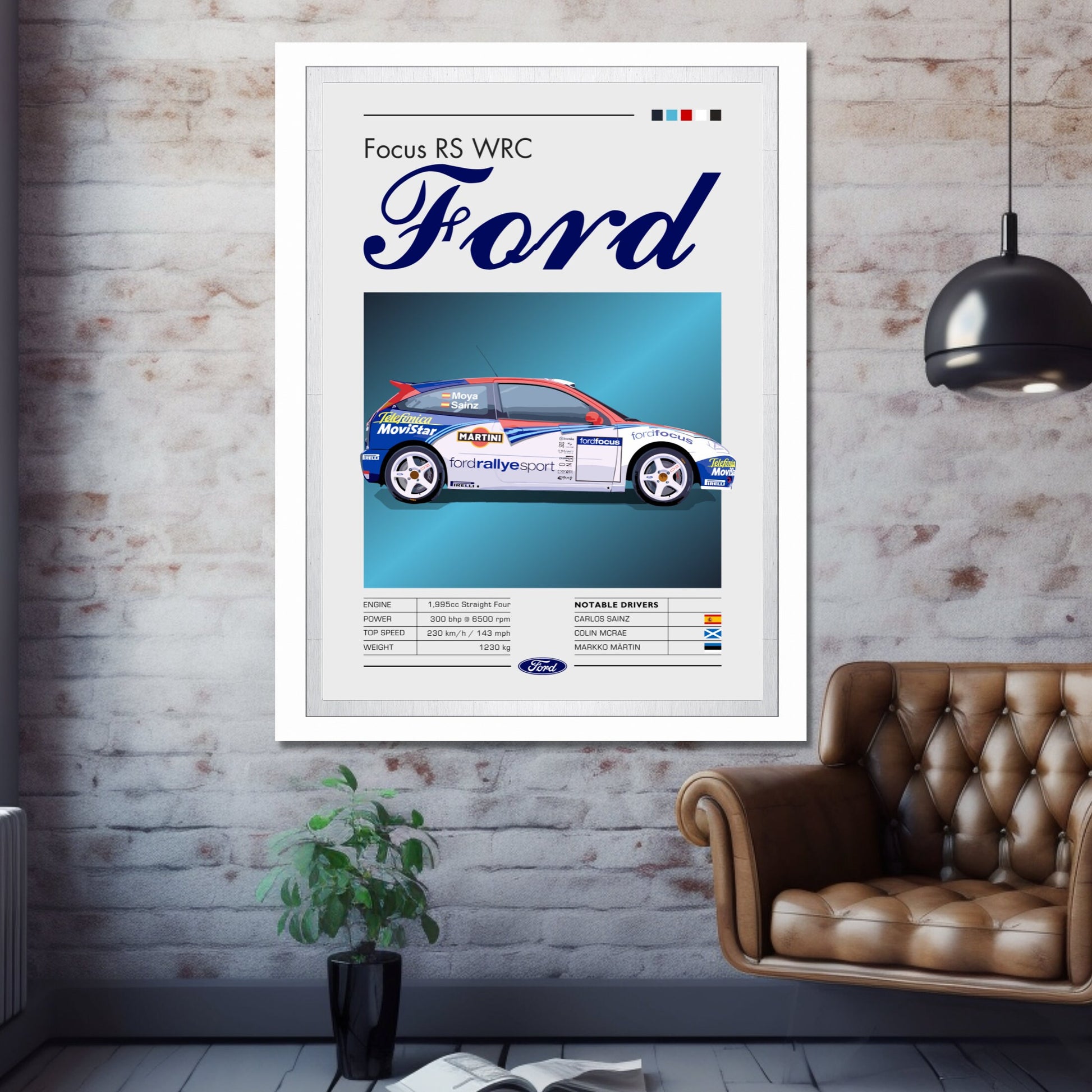 Ford Focus WRC Print, Colin McRae