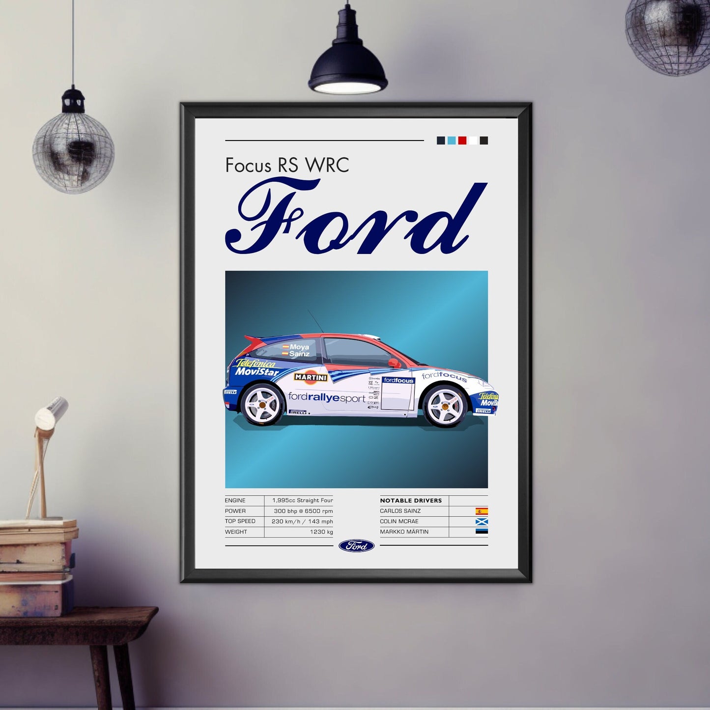 Ford Focus WRC Print, Colin McRae