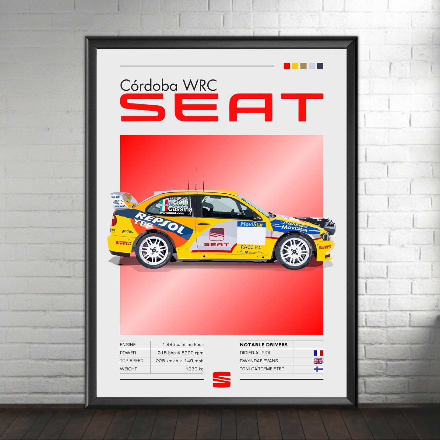 Seat Cordoba WRC Poster