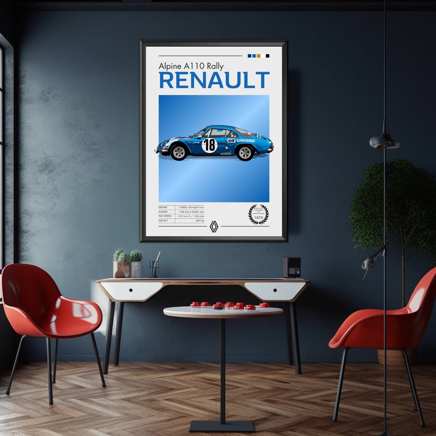 Alpine A110 Poster, 1970s Car Print