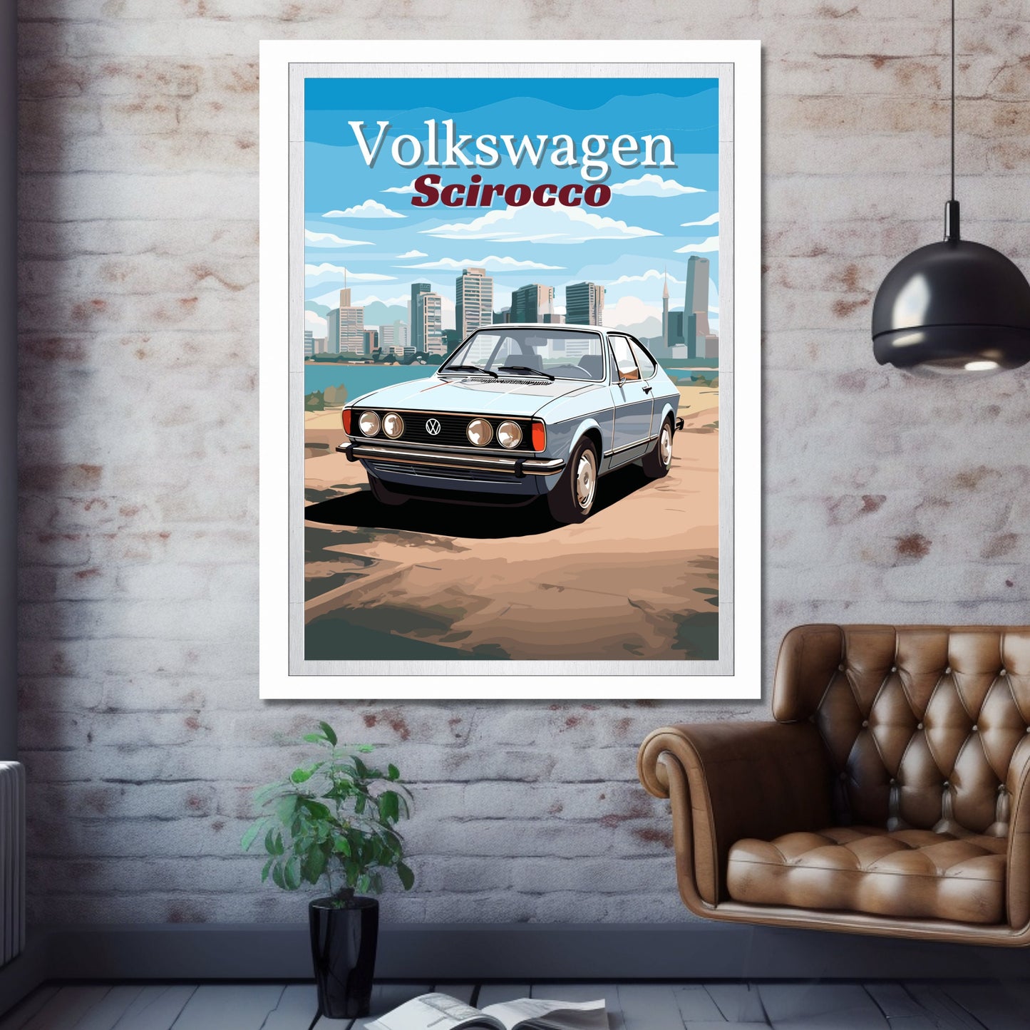 Volkswagen Scirocco Print, 1970s Car