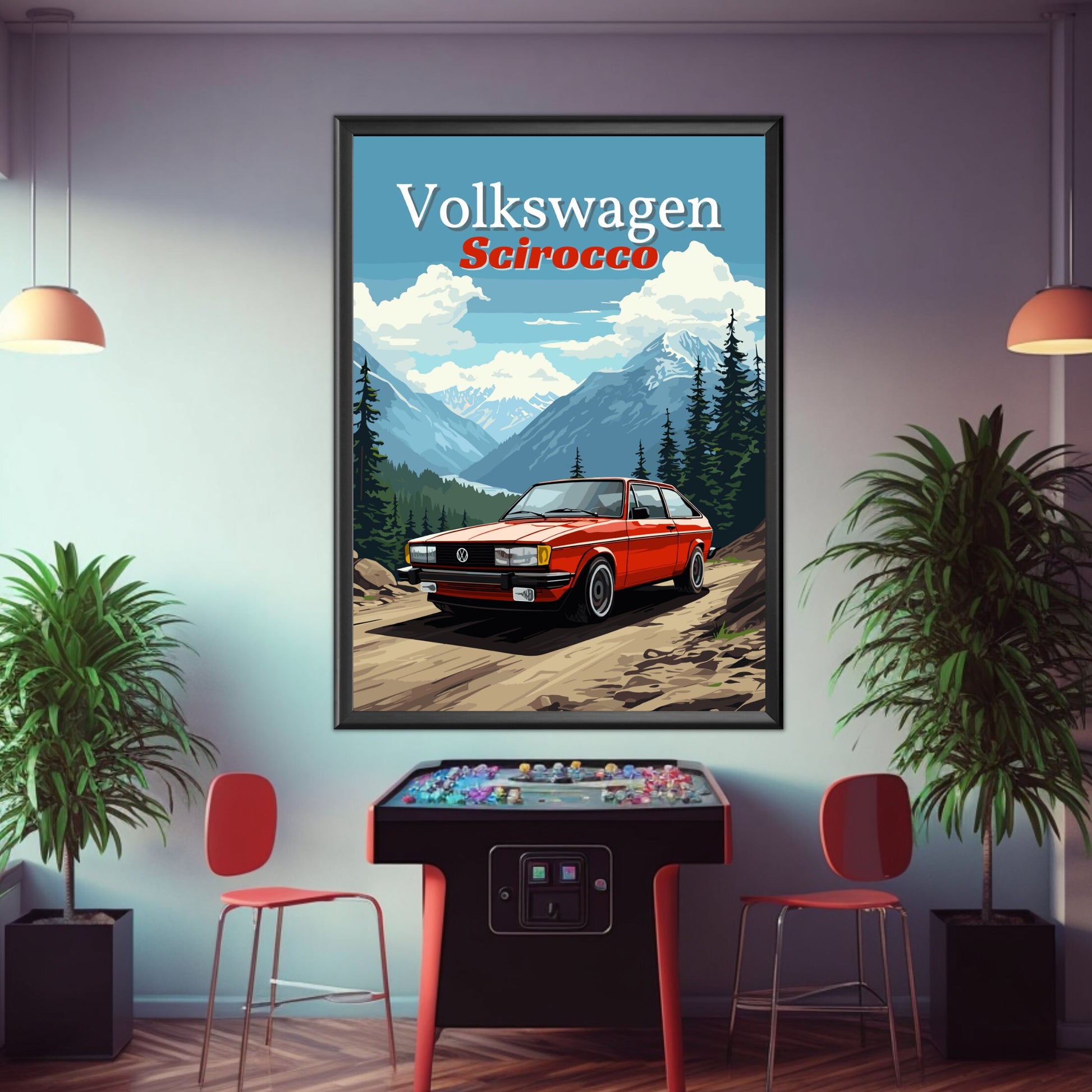 Volkswagen Scirocco Poster, 1980s