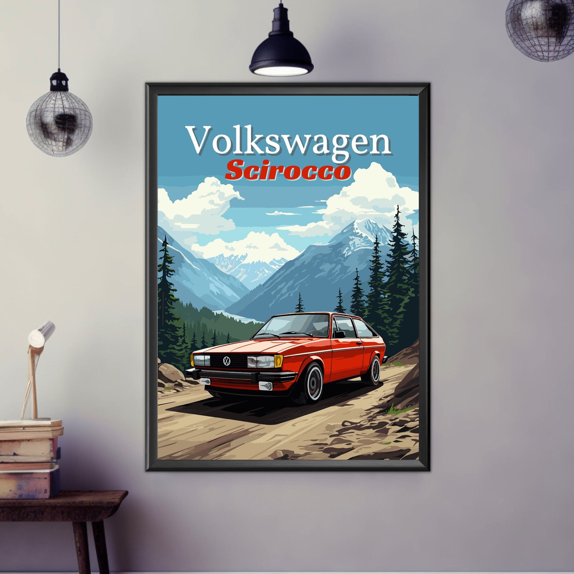 Volkswagen Scirocco Poster, 1980s