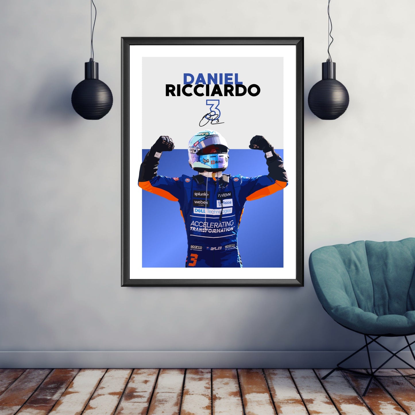 Daniel Ricciardo Poster, F1 Print