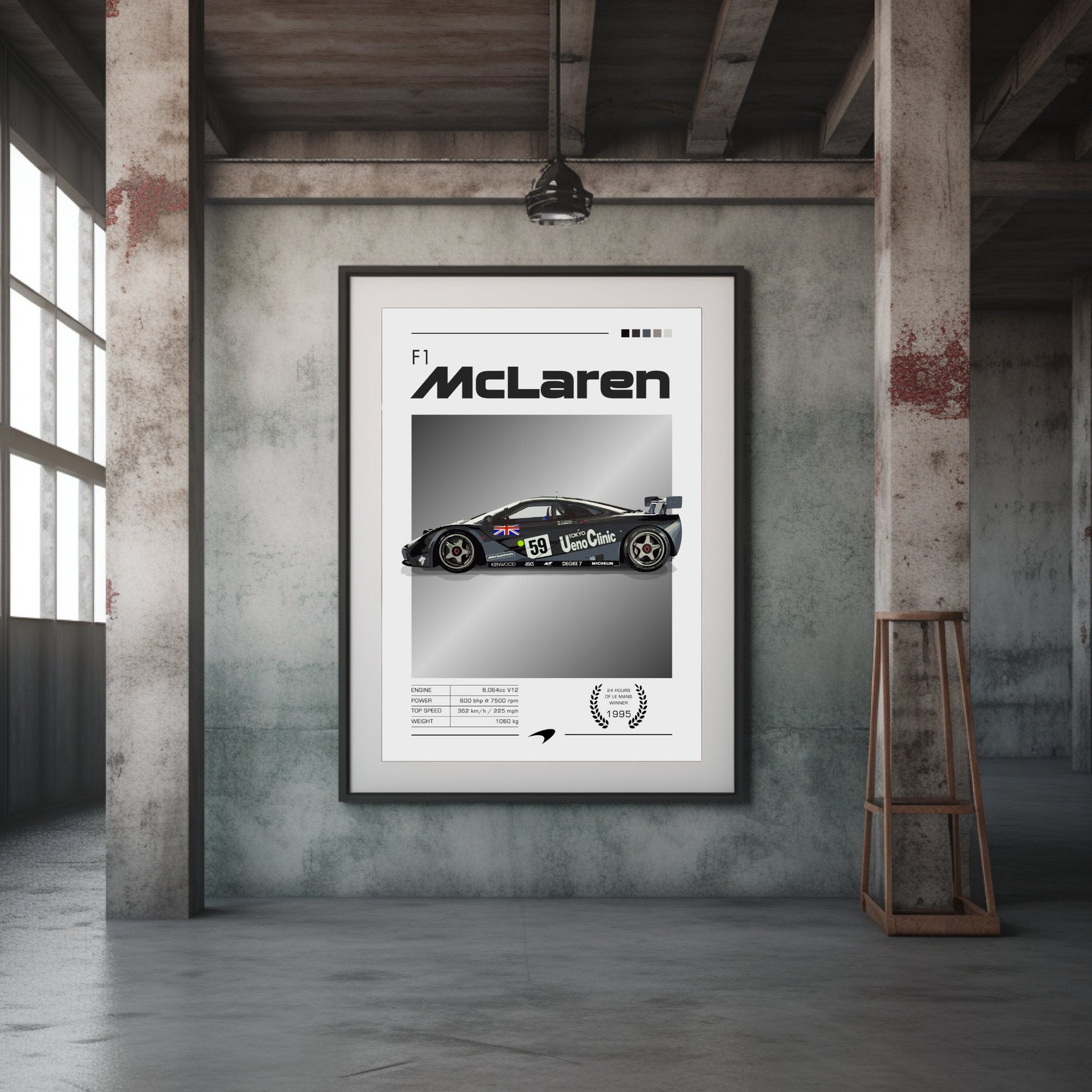 McLaren F1 Poster, Car Print