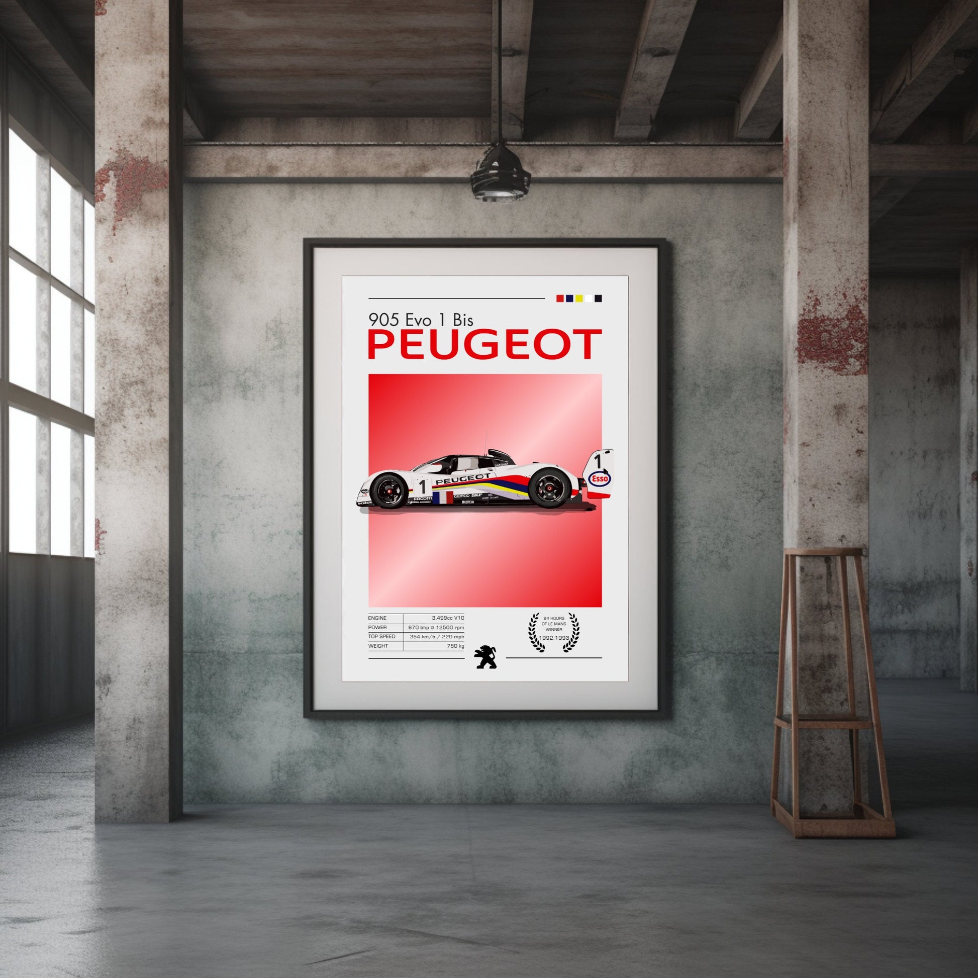 Peugeot 905 Poster