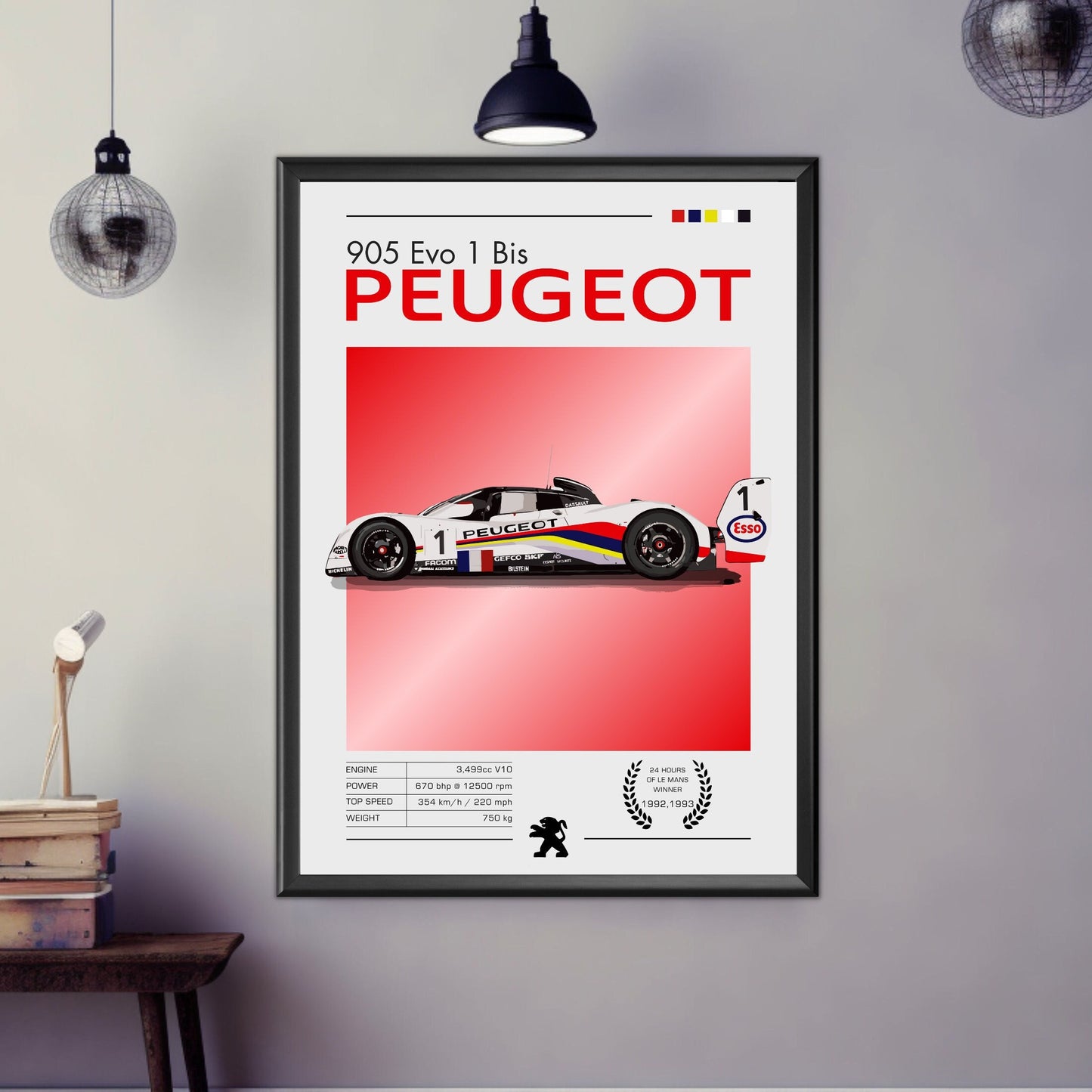 Peugeot 905 Poster