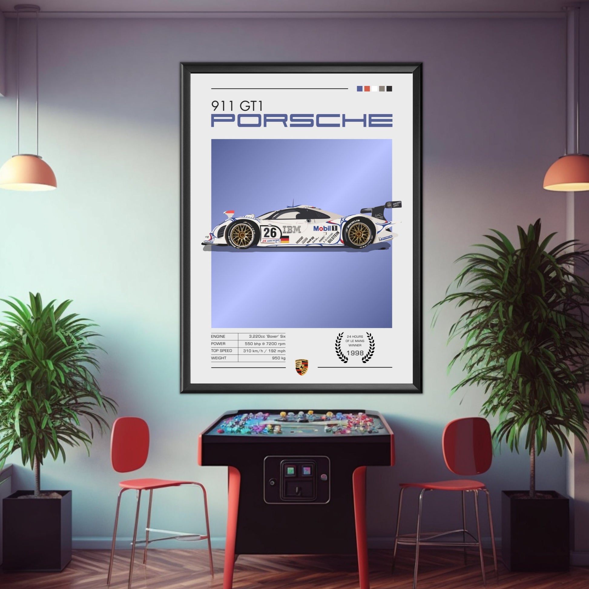 Porsche 911 GT1 Poster