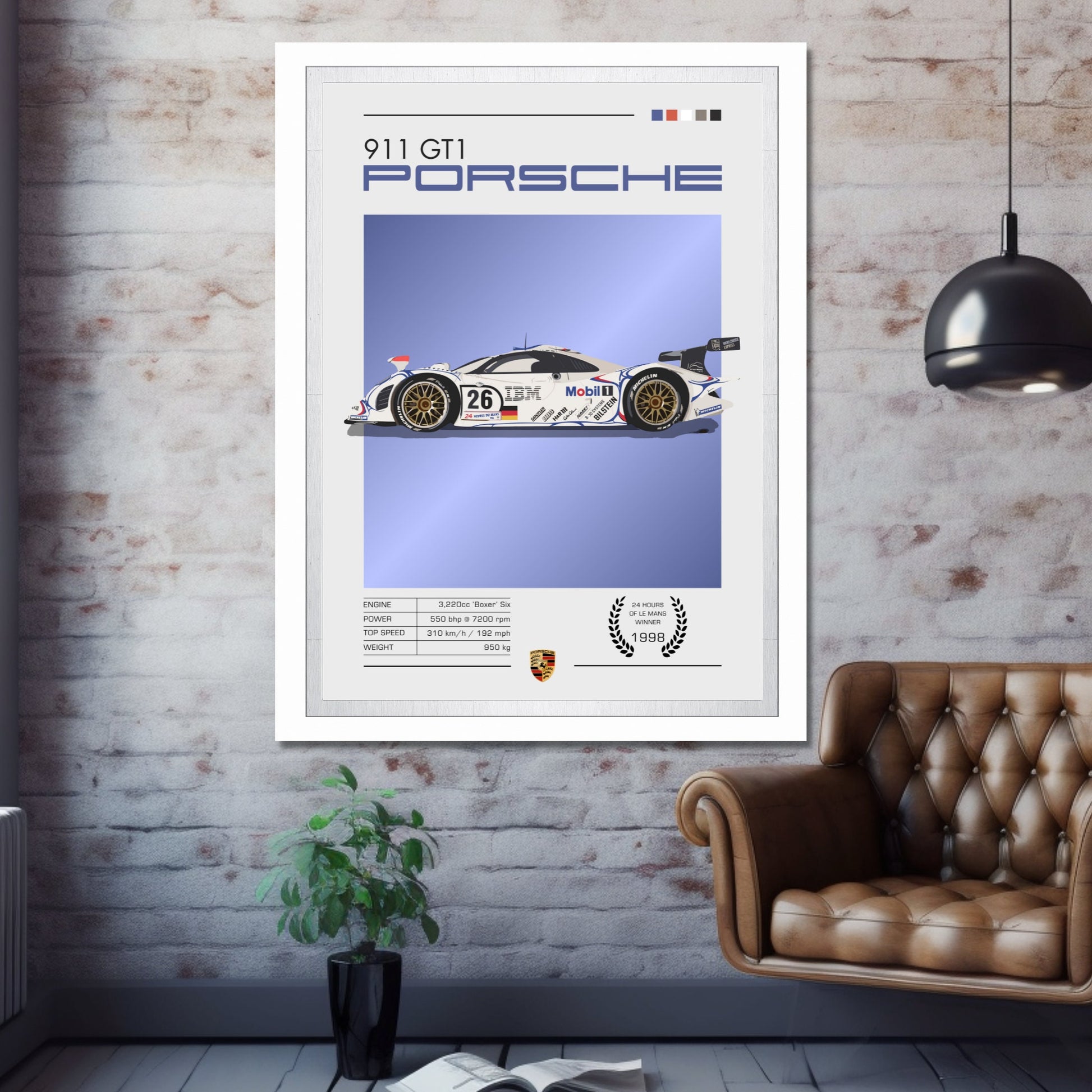 Porsche 911 GT1 Poster