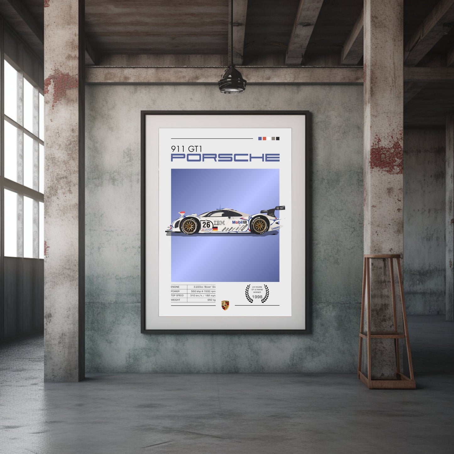 Porsche 911 GT1 Poster