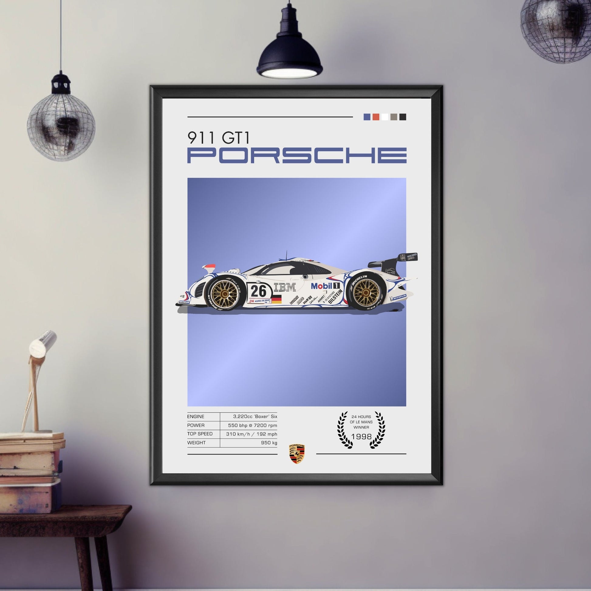 Porsche 911 GT1 Poster